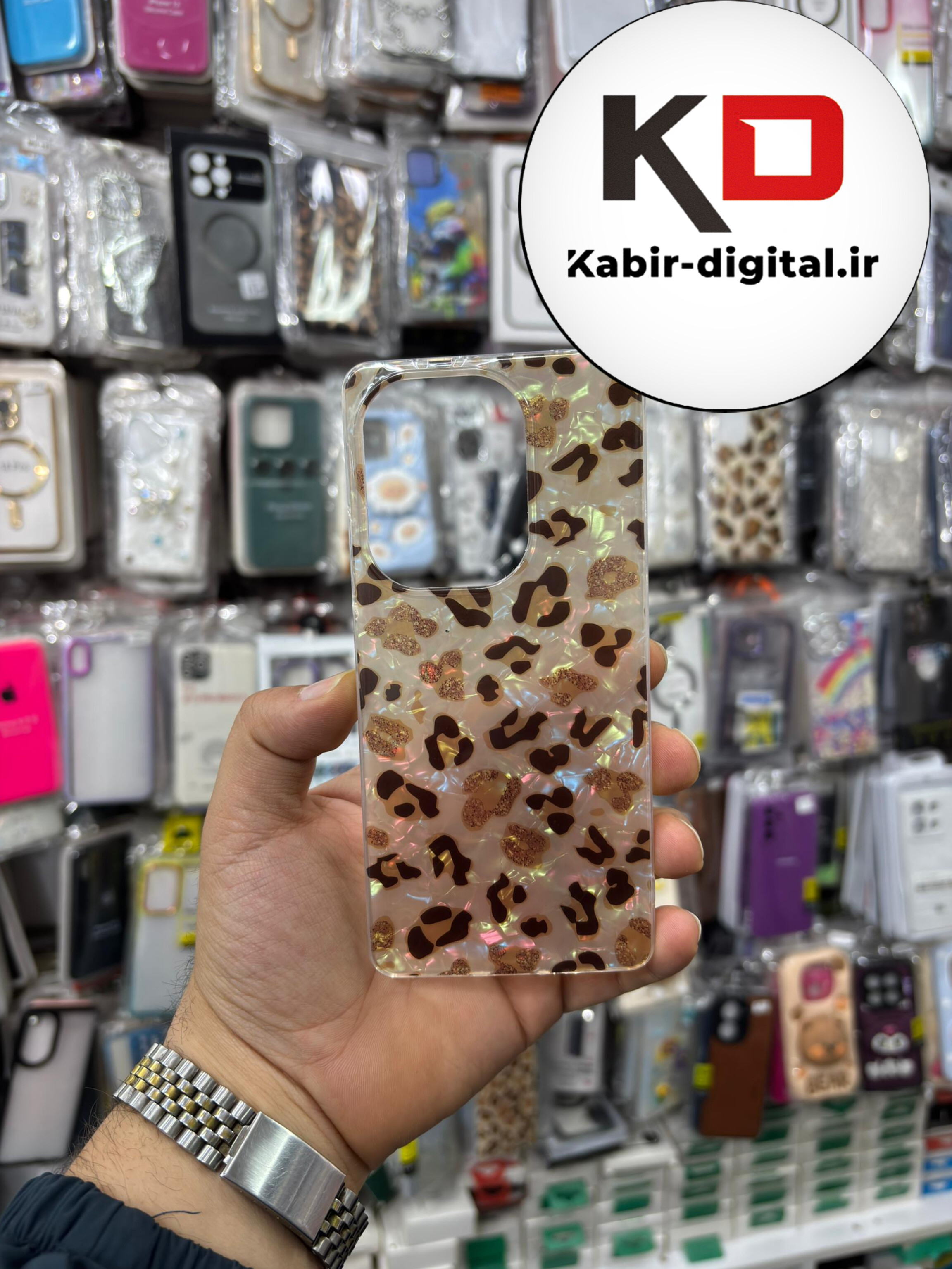 قاب گوشی Redmi Note 13 Pro  4G / Note 14s / POCO M6 Pro شیائومی فانتزی براق IMD لیزری لاکچری سخت HARD طرح پلنگی