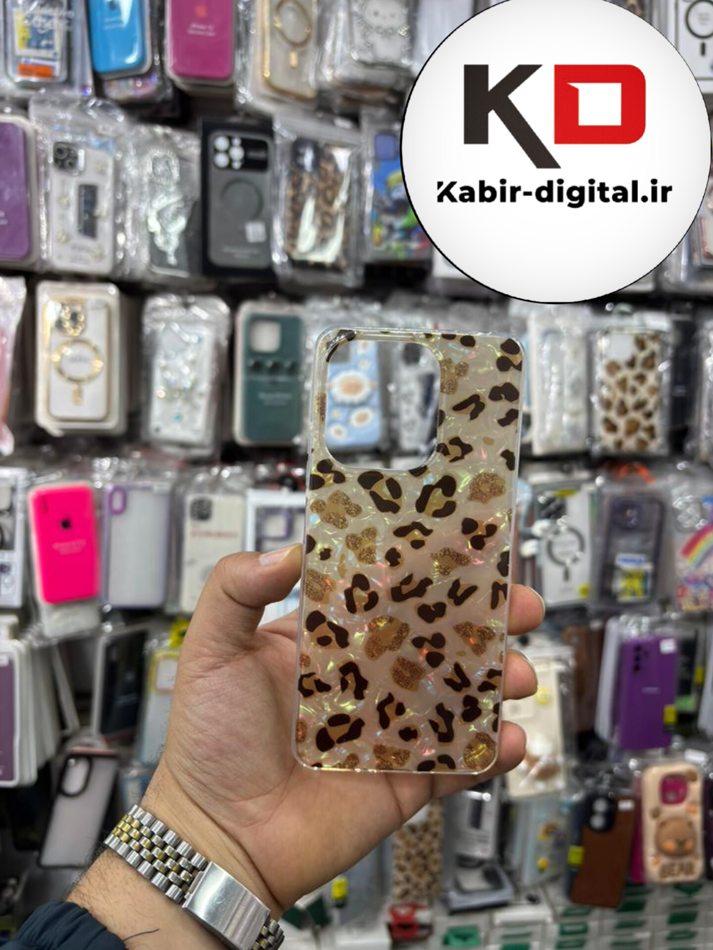 قاب گوشی Redmi Note 13 4G شیائومی فانتزی براق IMD لیزری لاکچری سخت HARD طرح پلنگی