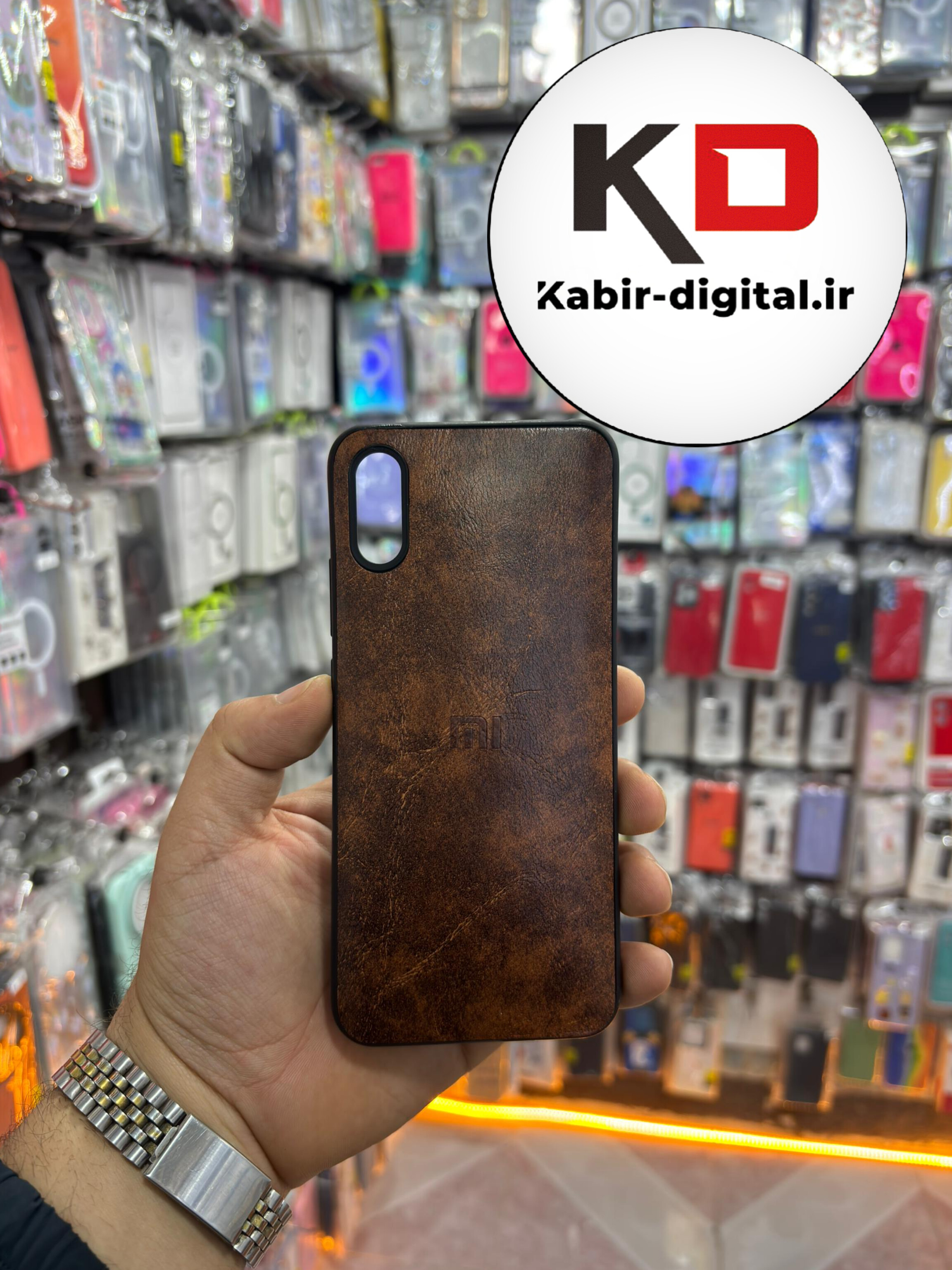 قاب گوشی Redmi 9A شیائومی طرح ژله ای چرمی ساده قهوه ایی