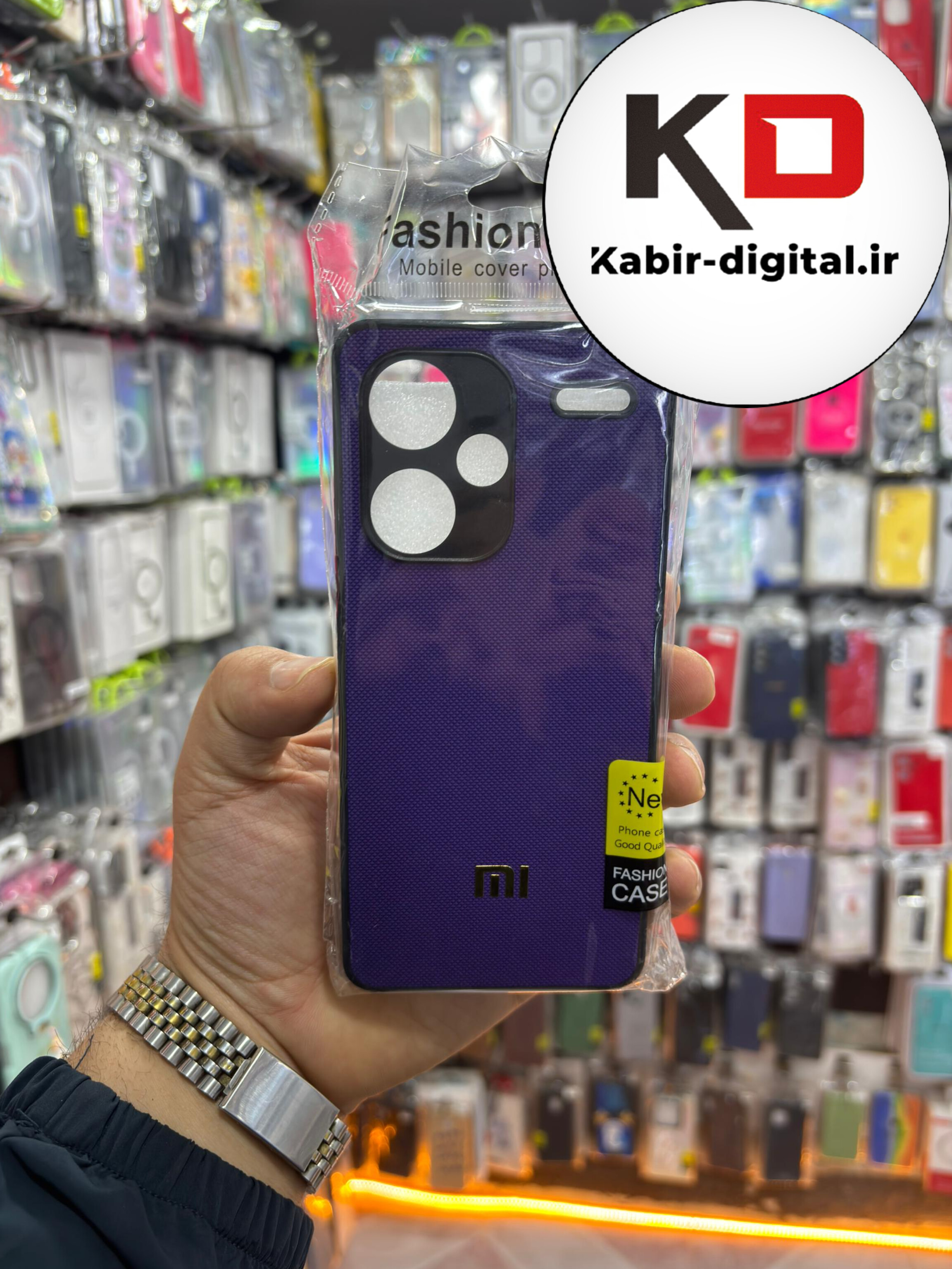 قاب گوشی Note 13 Pro Plusشیائومی اورجینال چرمی سخت Hard سوزنی محافظ لنزدار بنفش