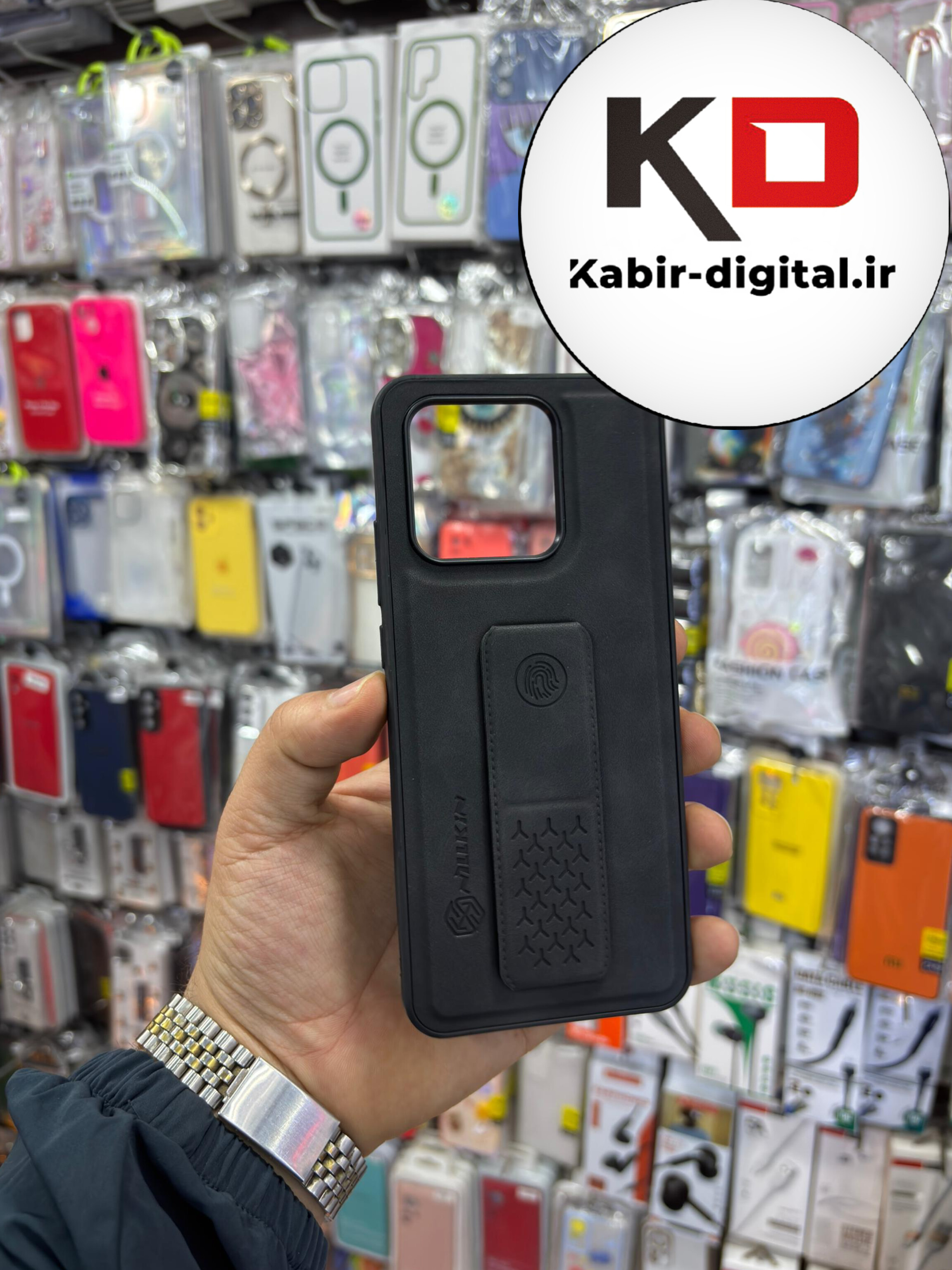 قاب گوشی  Redmi 12C / Poco C40 / Redmi 10C شیائومی چرمی دوخت دار کلاسیک اورجینال NILLKIN استندشو