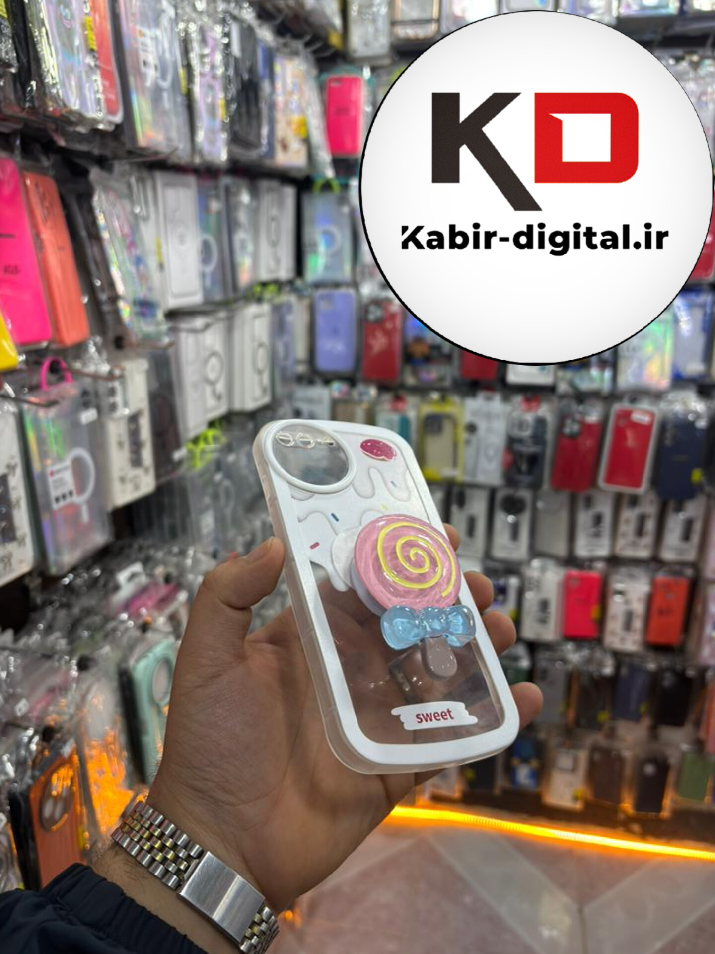 قاب گوشی iPhone 7 Plus  / iPhone 8 Plusآیفون سیلیکونی طرح بستنی و آبنبات پاپ سوکت دار همراه بند آویز محافظ لنزدار