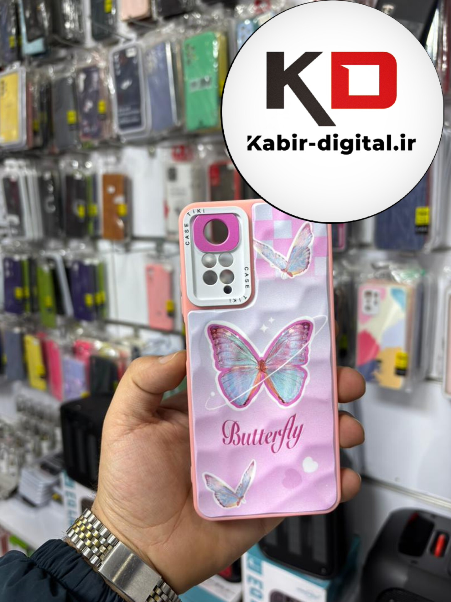 قاب گوشی Note 11 Pro 4g / Note 12 Pro 4g شیائومی پافری لوزی دور سیلیکونی محافظ لنزدار طرح پروانه