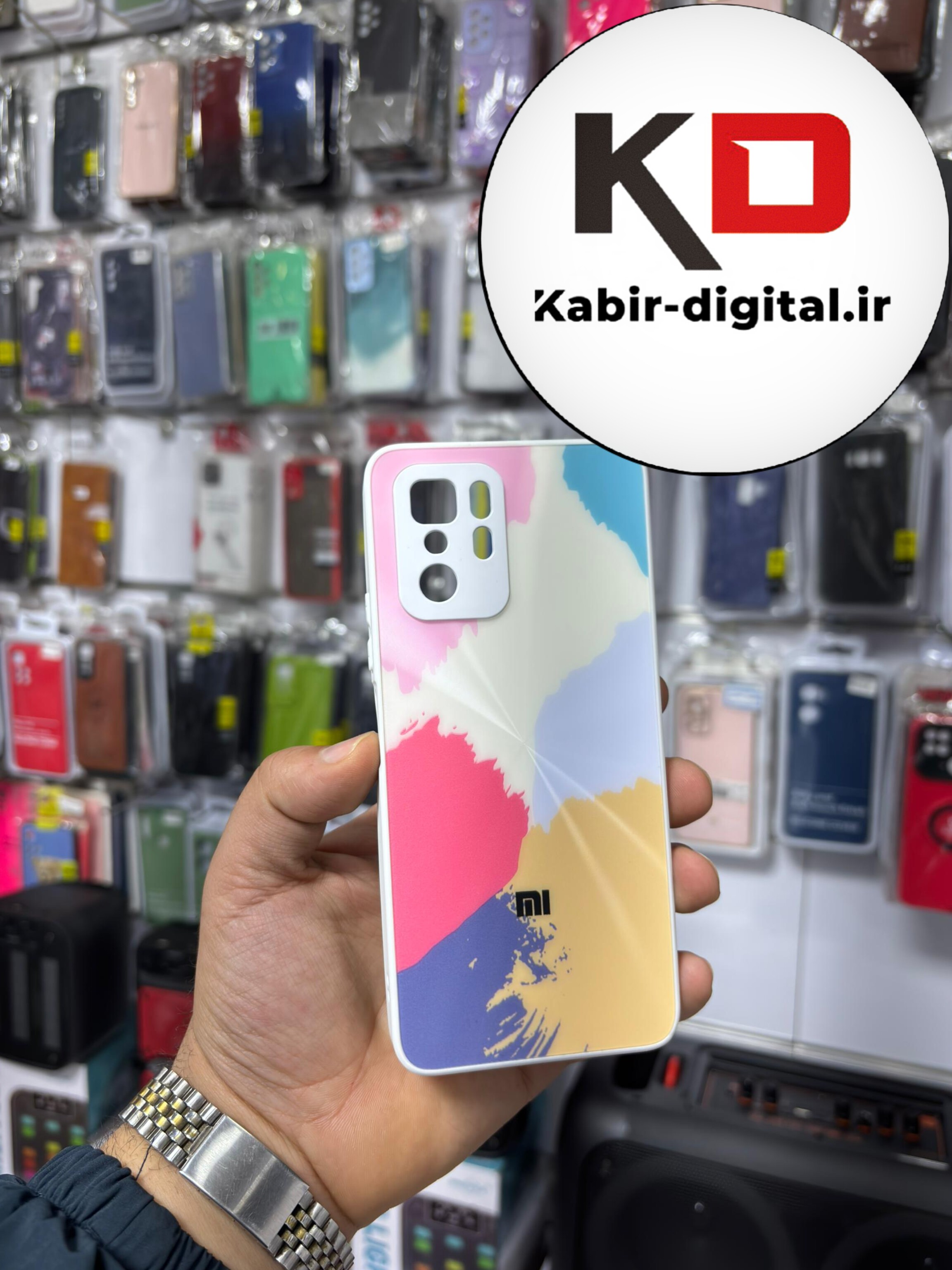 قاب گوشی MI Note 10 Pro 5g  / POCO X3 GT شیائومی پشت گلس شیشه ای محافظ لنز دار آبرنگی لیزری