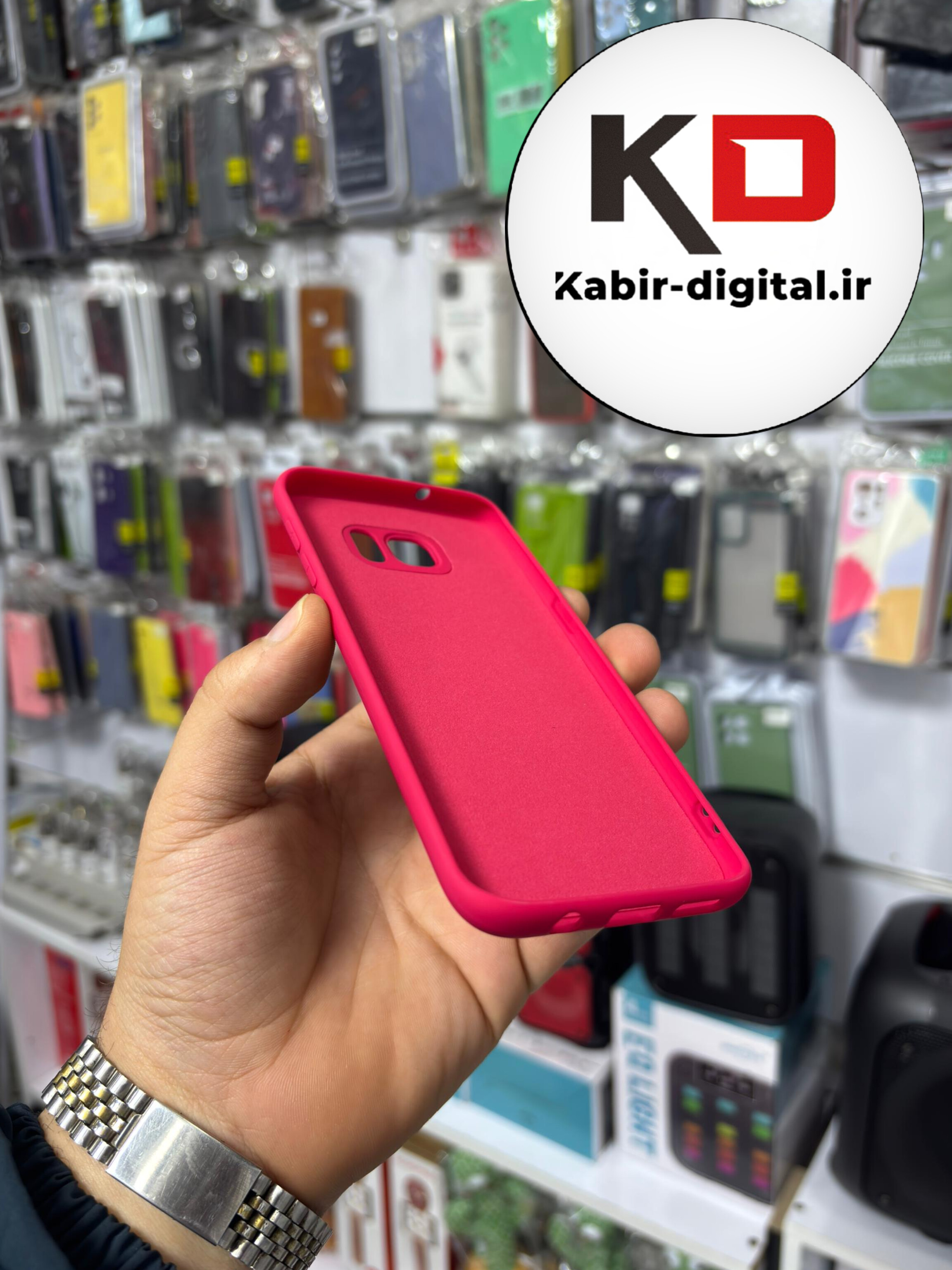 قاب گوشی Galaxy S7 edge سامسونگ سیلیکونی اورجینال های کپی درجه یک زیربسته محافظ لنزدار صورتی