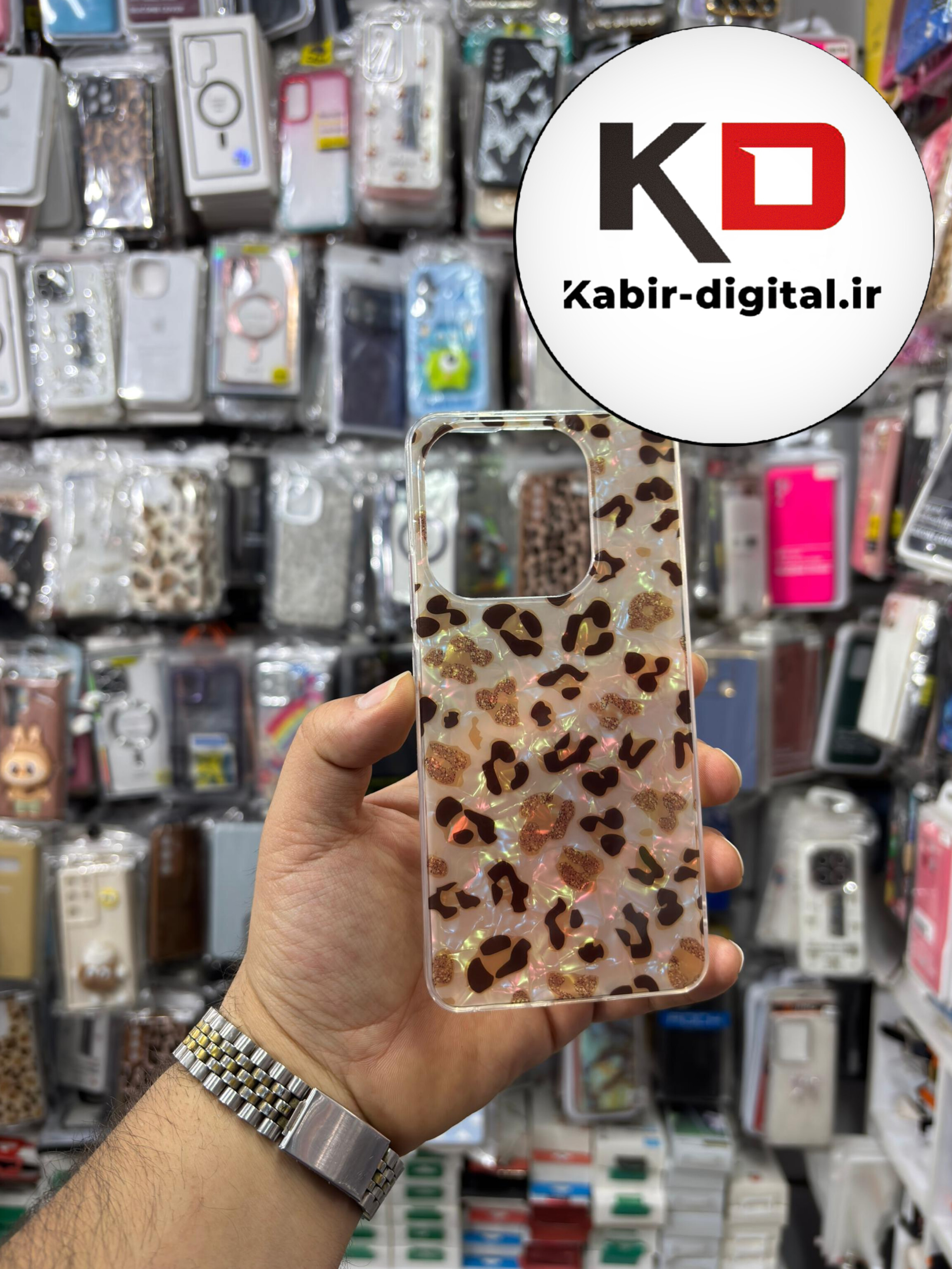 قاب گوشی Redmi Note 14 4G شیائومی  فانتزی براق IMD لیزری لاکچری سخت HARD طرح پلنگی