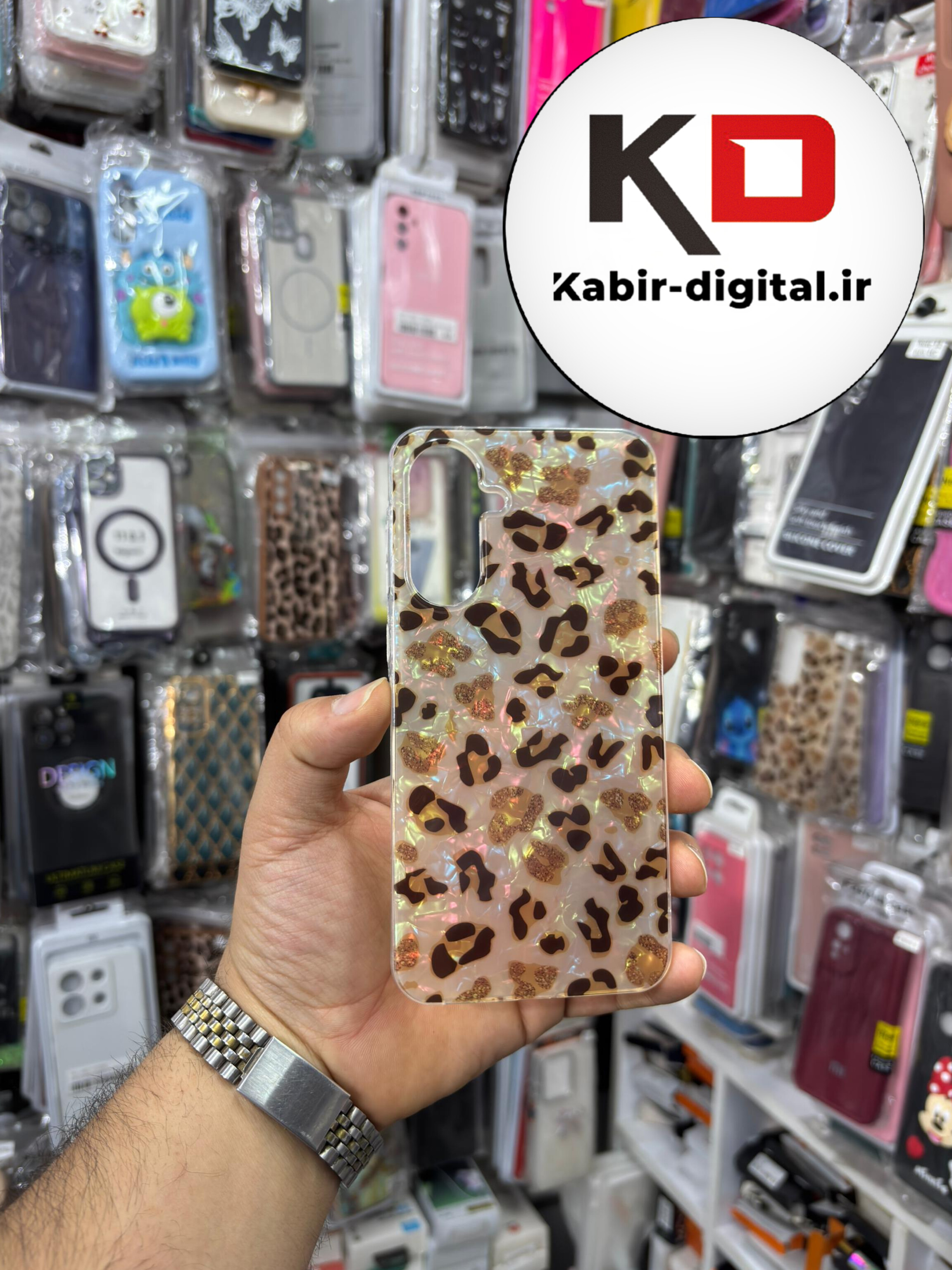 قاب گوشی Galaxy A56 / A36سامسونگ فانتزی براق IMD لیزری لاکچری سخت HARD طرح پلنگی