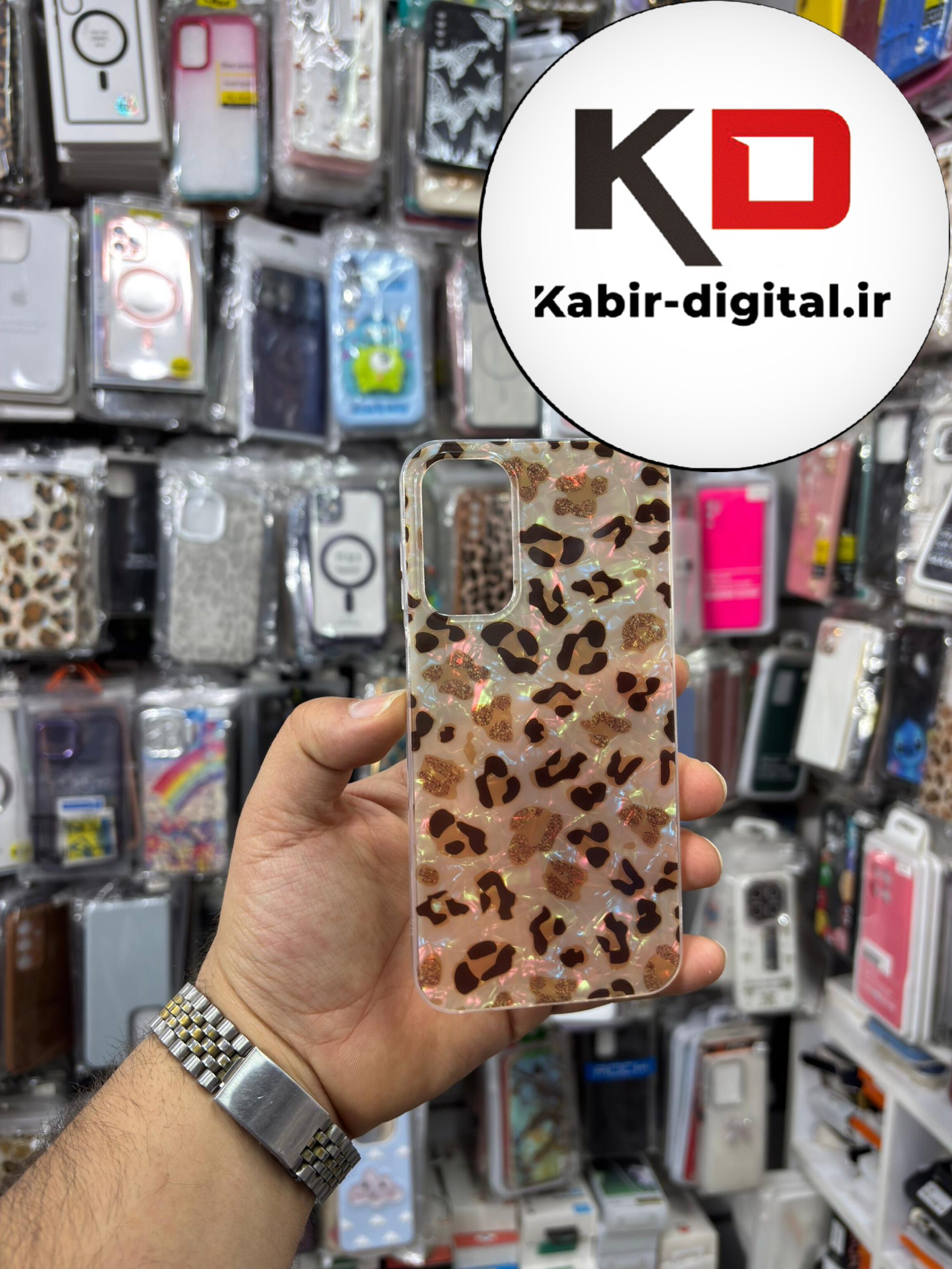 قاب گوشی Galaxy A15 سامسونگ فانتزی براق IMD لیزری لاکچری سخت HARD طرح پلنگی