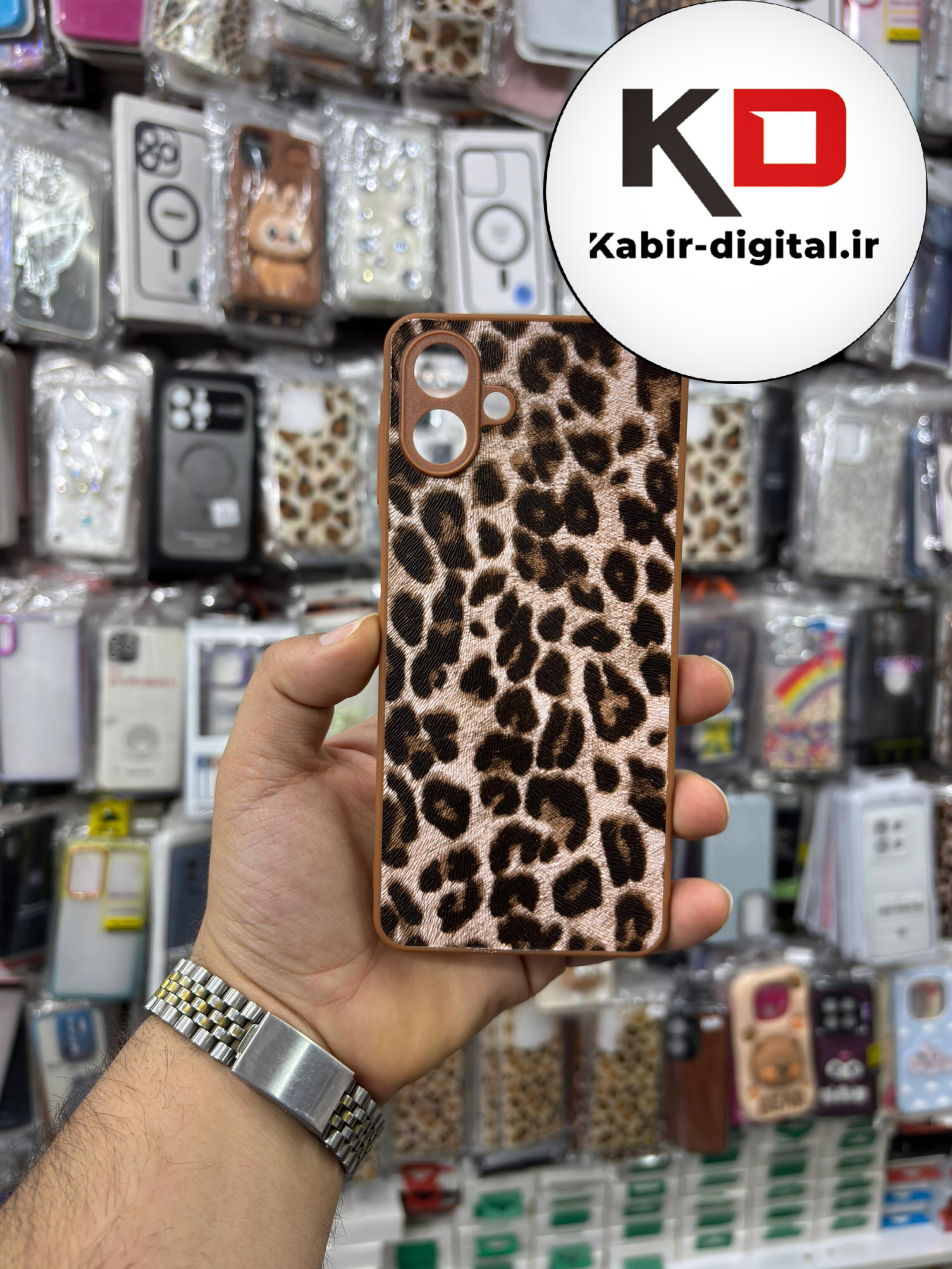 قاب گوشی Galaxy A07سامسونگ  لاکچری سالید اورجینال فانتزی طرح پلنگی  محافظ لنزدار