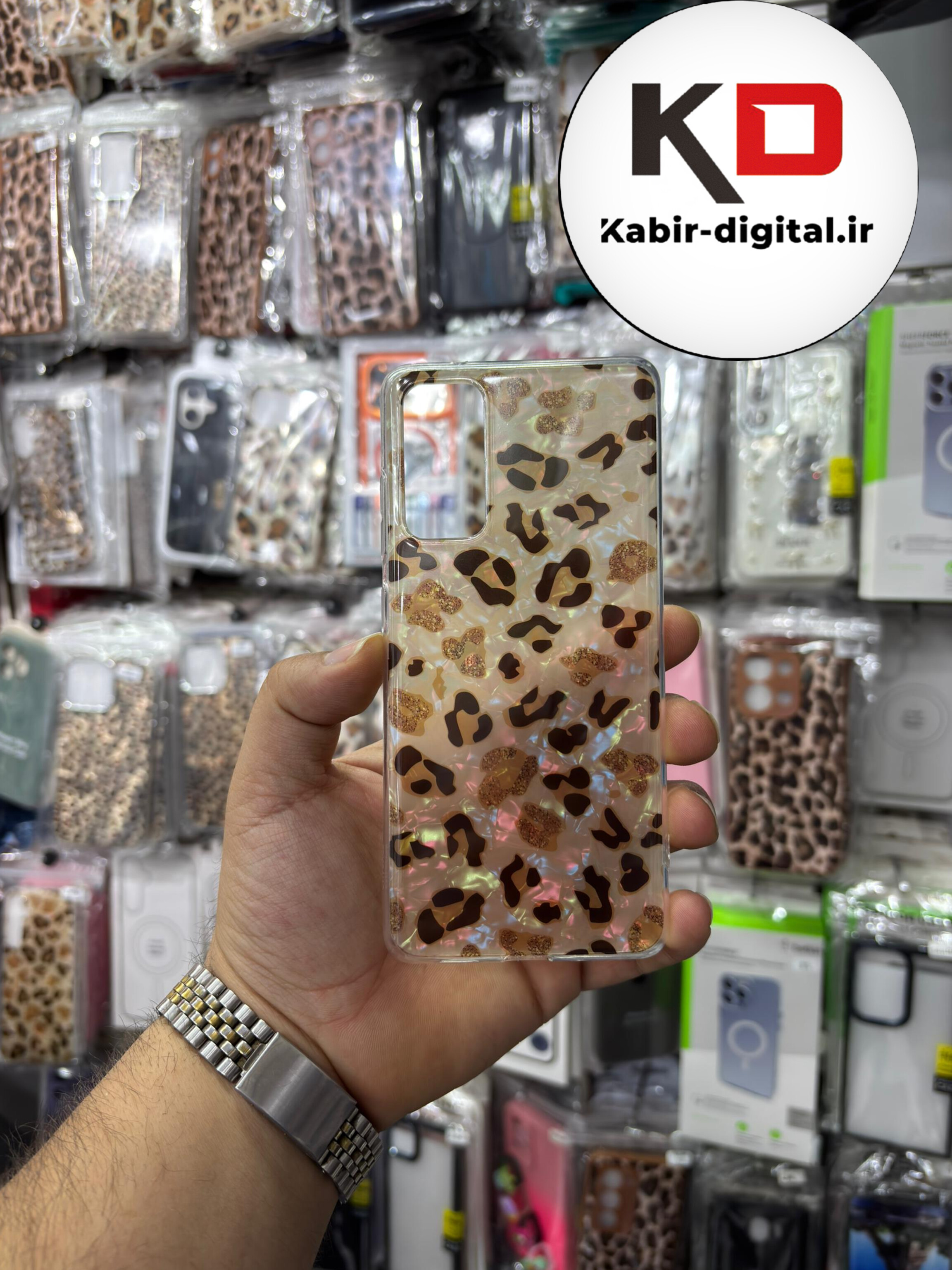 قاب گوشی Galaxy S20 FEسامسونگ فانتزی براق IMD لیزری لاکچری سخت HARD طرح پلنگی