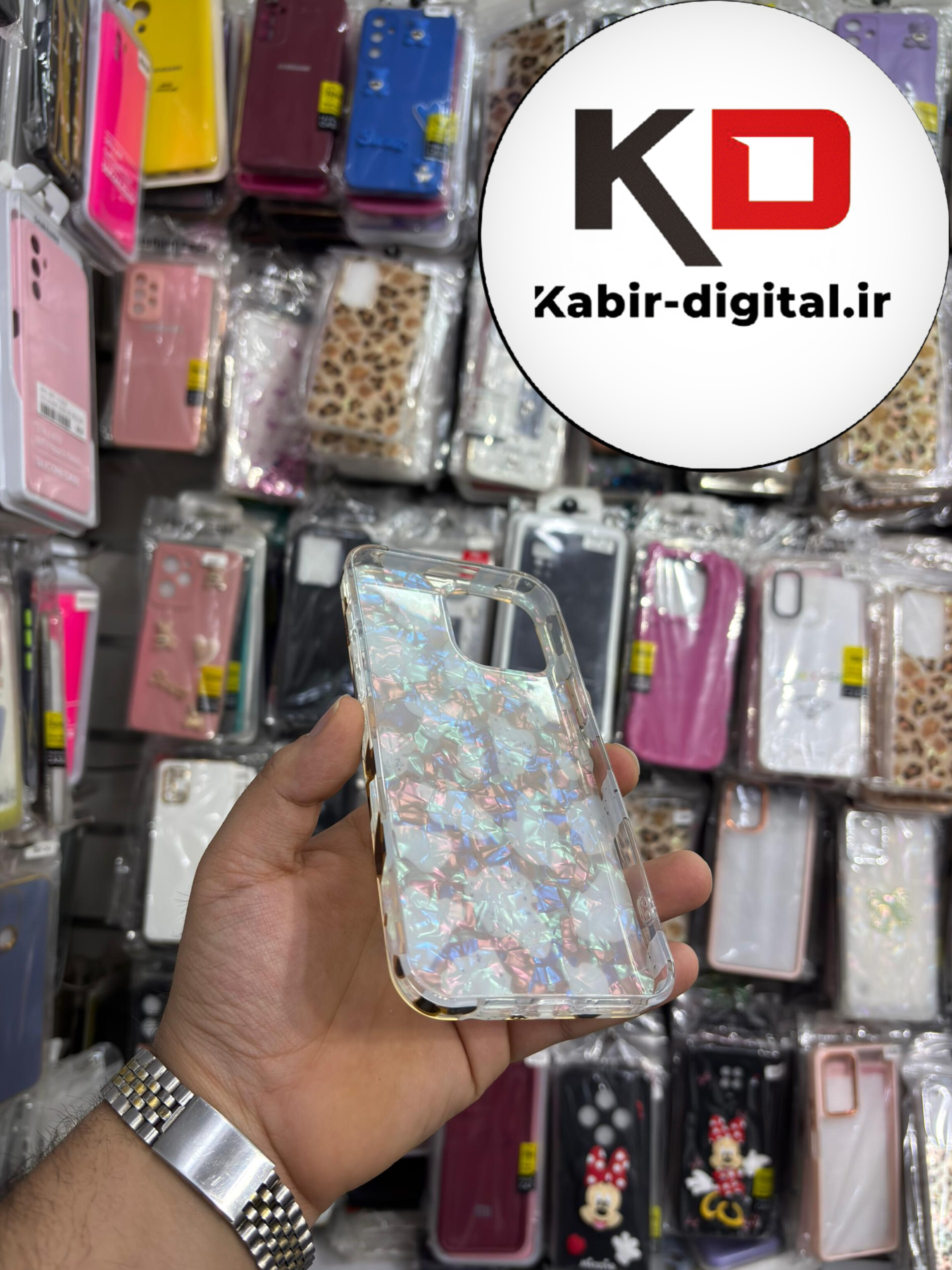 قاب گوشی iPhone 13 Pro Max آیفون فانتزی براق IMD لیزری لاکچری سخت HARD طرح پلنگی