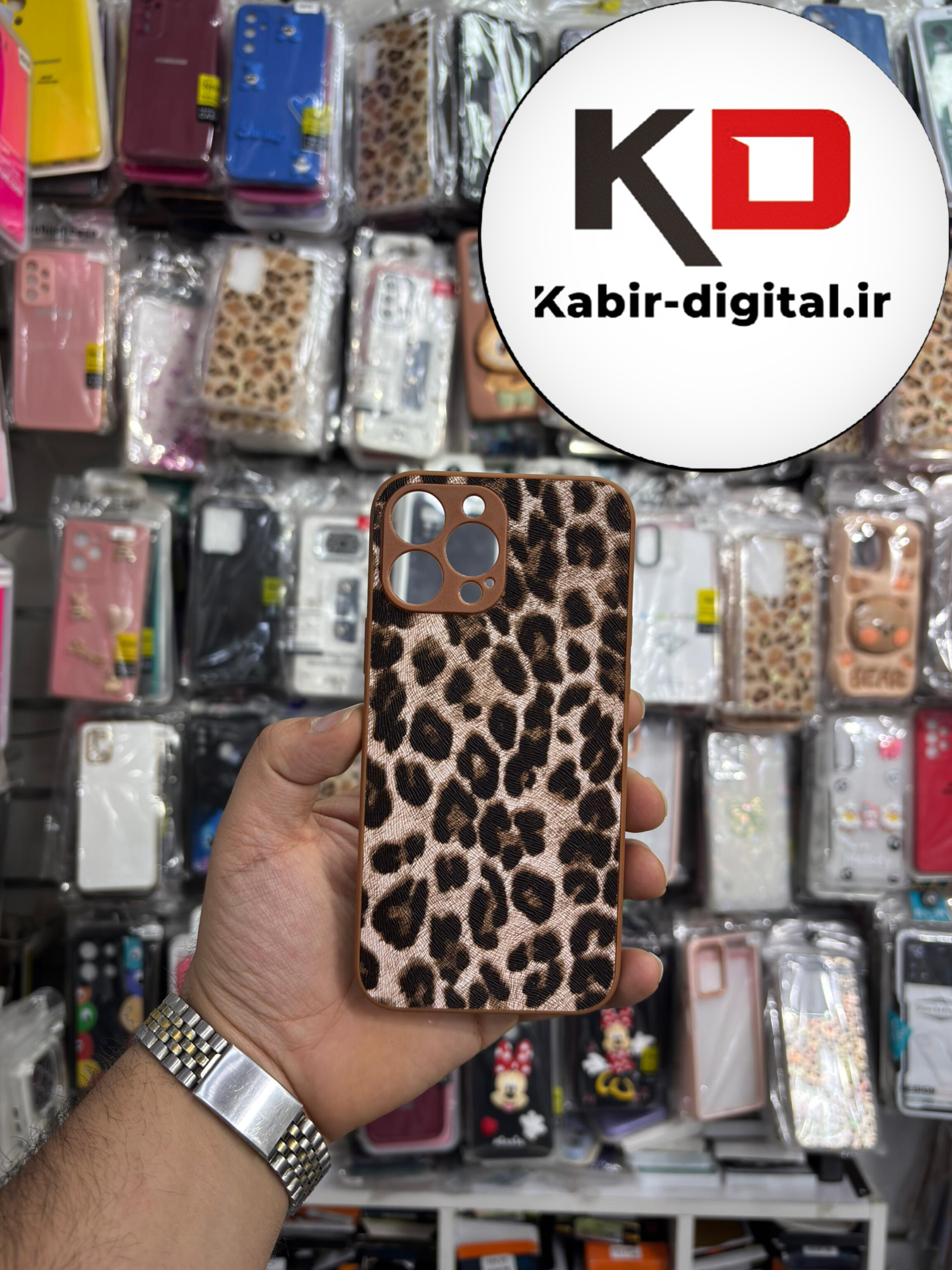 قاب گوشی iPhone 13 Pro Max آیفون لاکچری سالید اورجینال فانتزی طرح پلنگی محافظ لنزدار