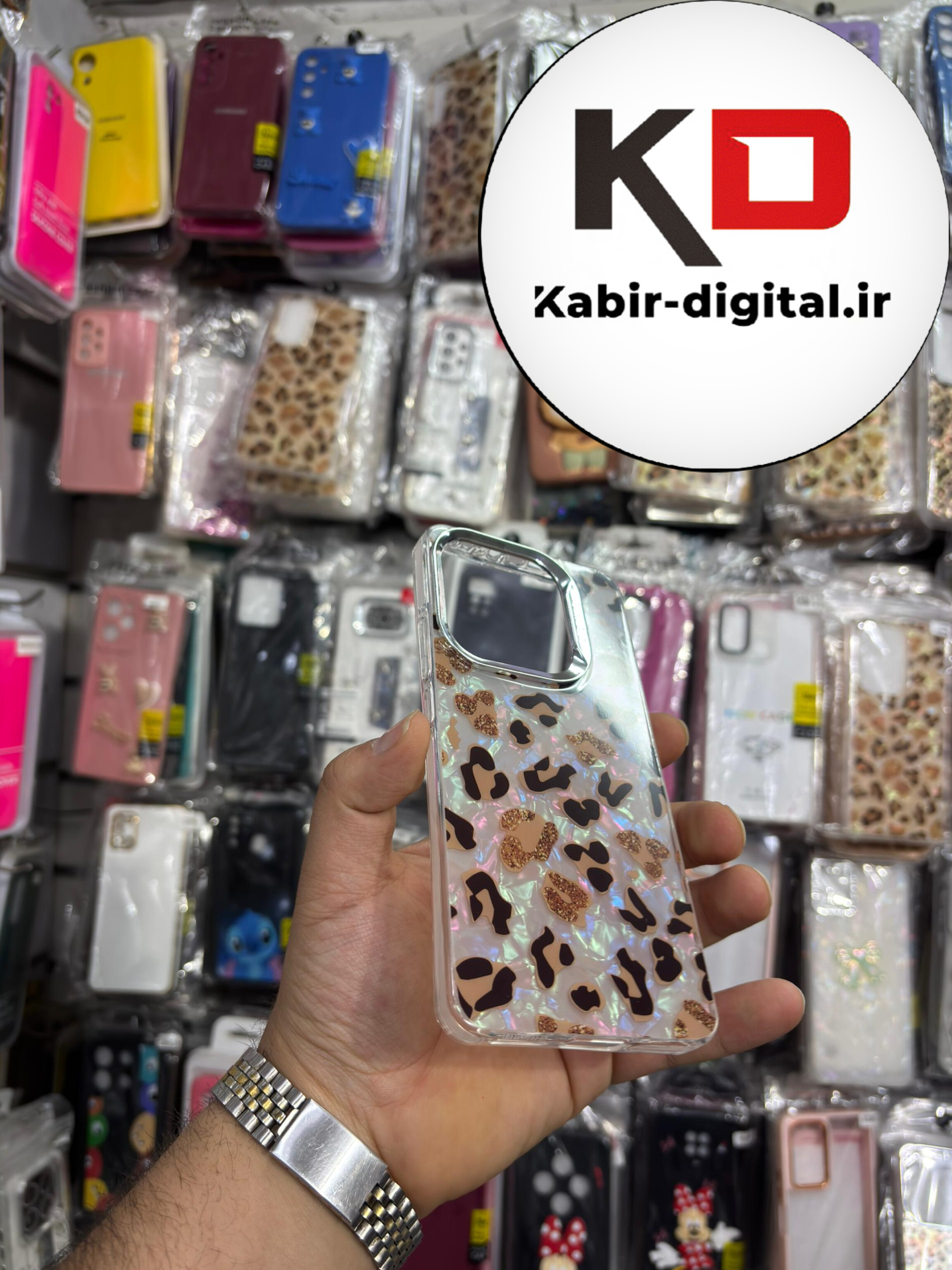 قاب گوشی Redmi Note 14 4G شیائومی فانتزی براق IMD لیزری لاکچری سخت HARD طرح پلنگی