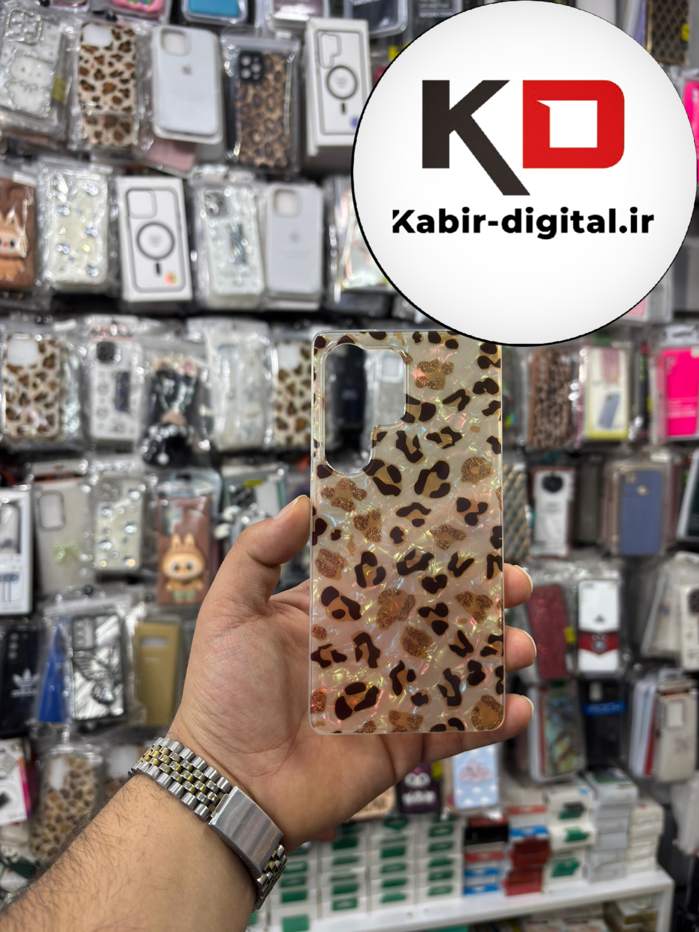 قاب گوشی Galaxy S25 Ultraسامسونگ فانتزی براق IMD لیزری لاکچری سخت HARD طرح پلنگی