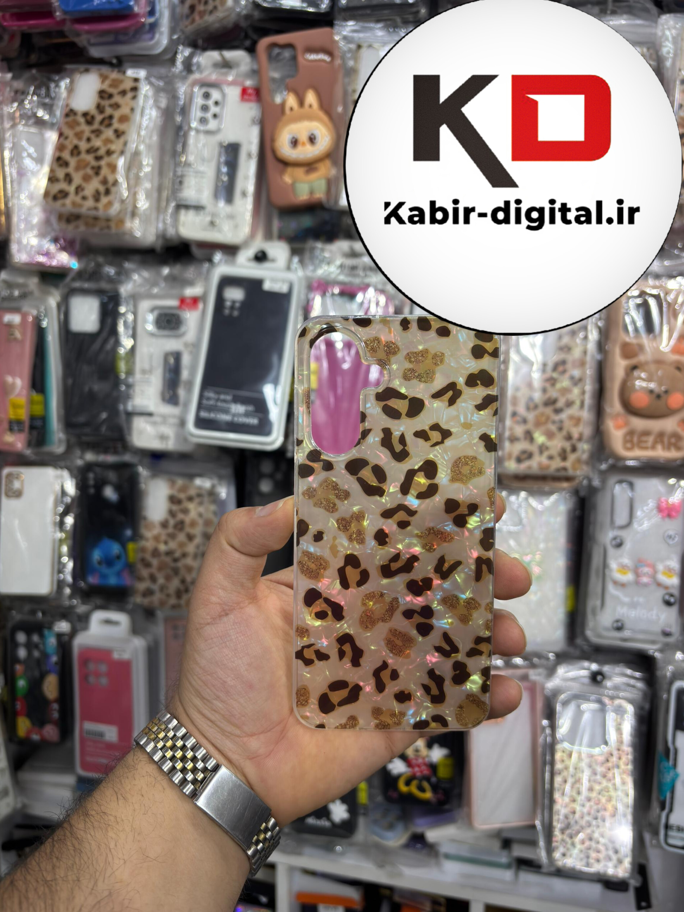 قاب گوشی Galaxy A26 / A16 / A17 سامسونگ فانتزی براق IMD لیزری لاکچری سخت HARD طرح پلنگی