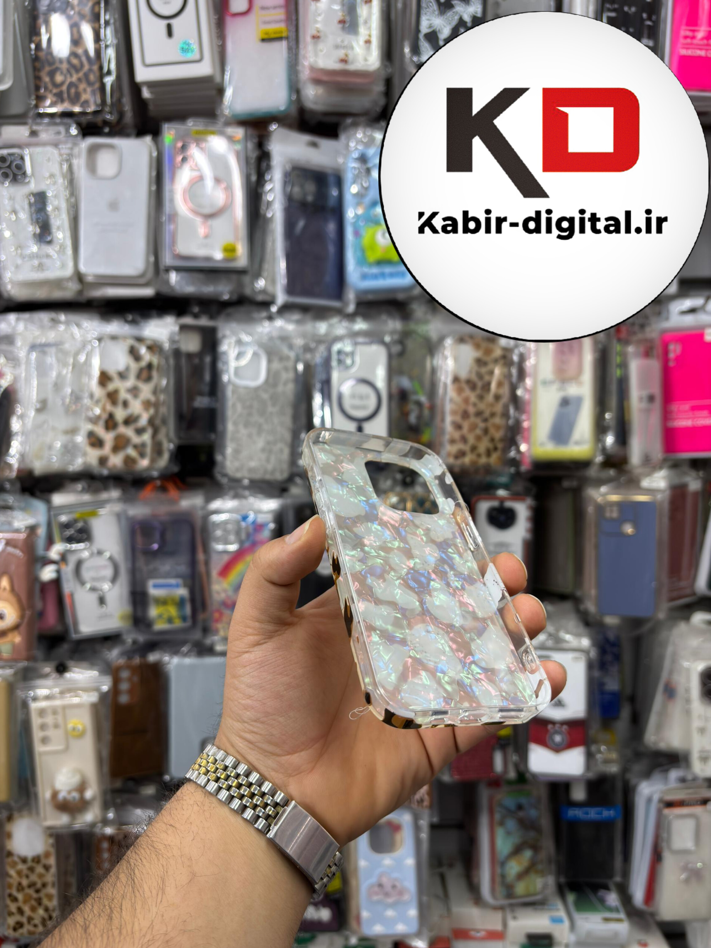 قاب گوشی iPhone  13 Pro Maxآیفون فانتزی براق IMD لیزری لاکچری سخت HARD طرح پلنگی
