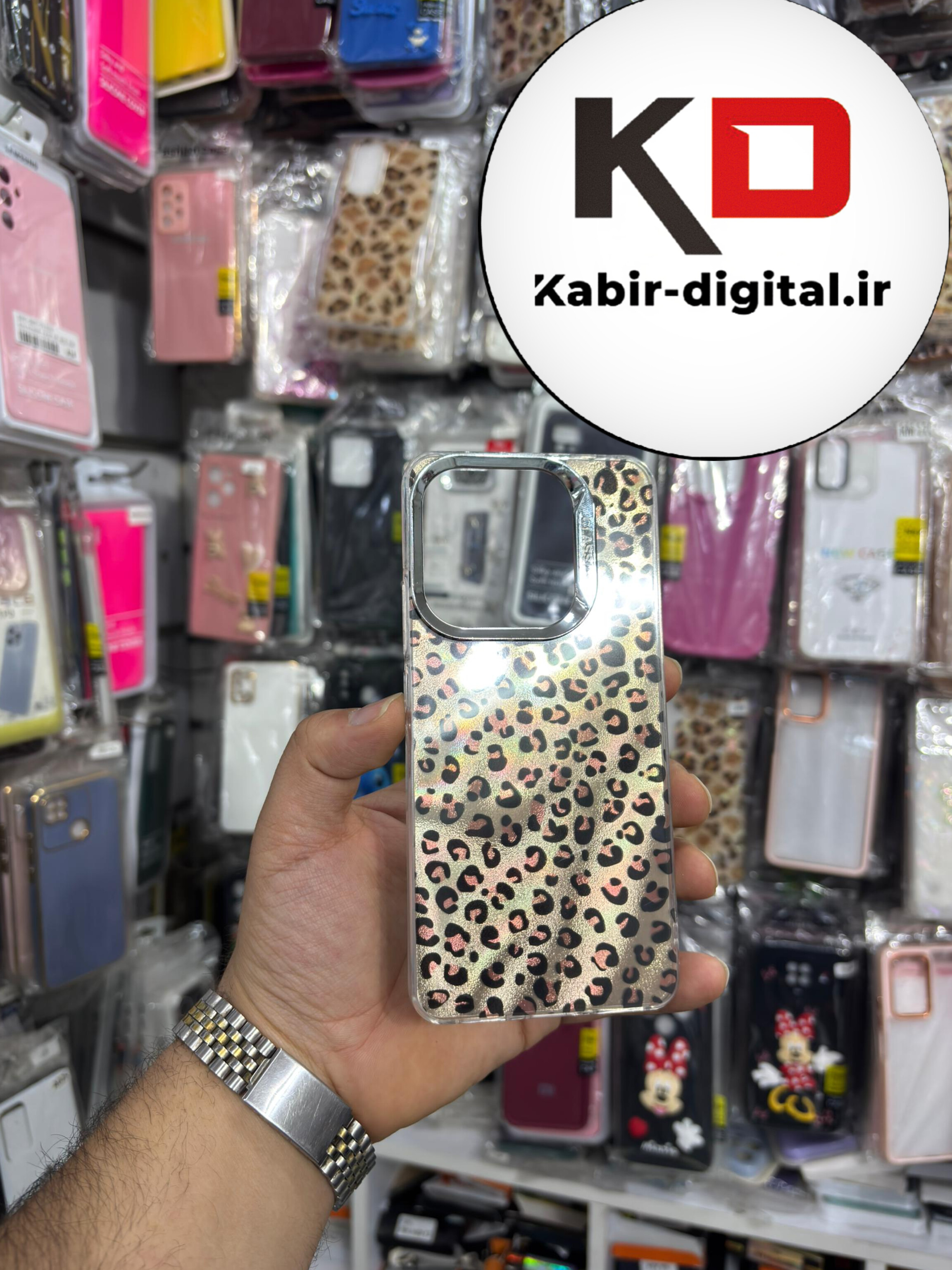 قاب گوشی Redmi Note 14 4g شیائومی لاکچری اورجینال فانتزی رزینی طرح پلنگی لنز کرومی