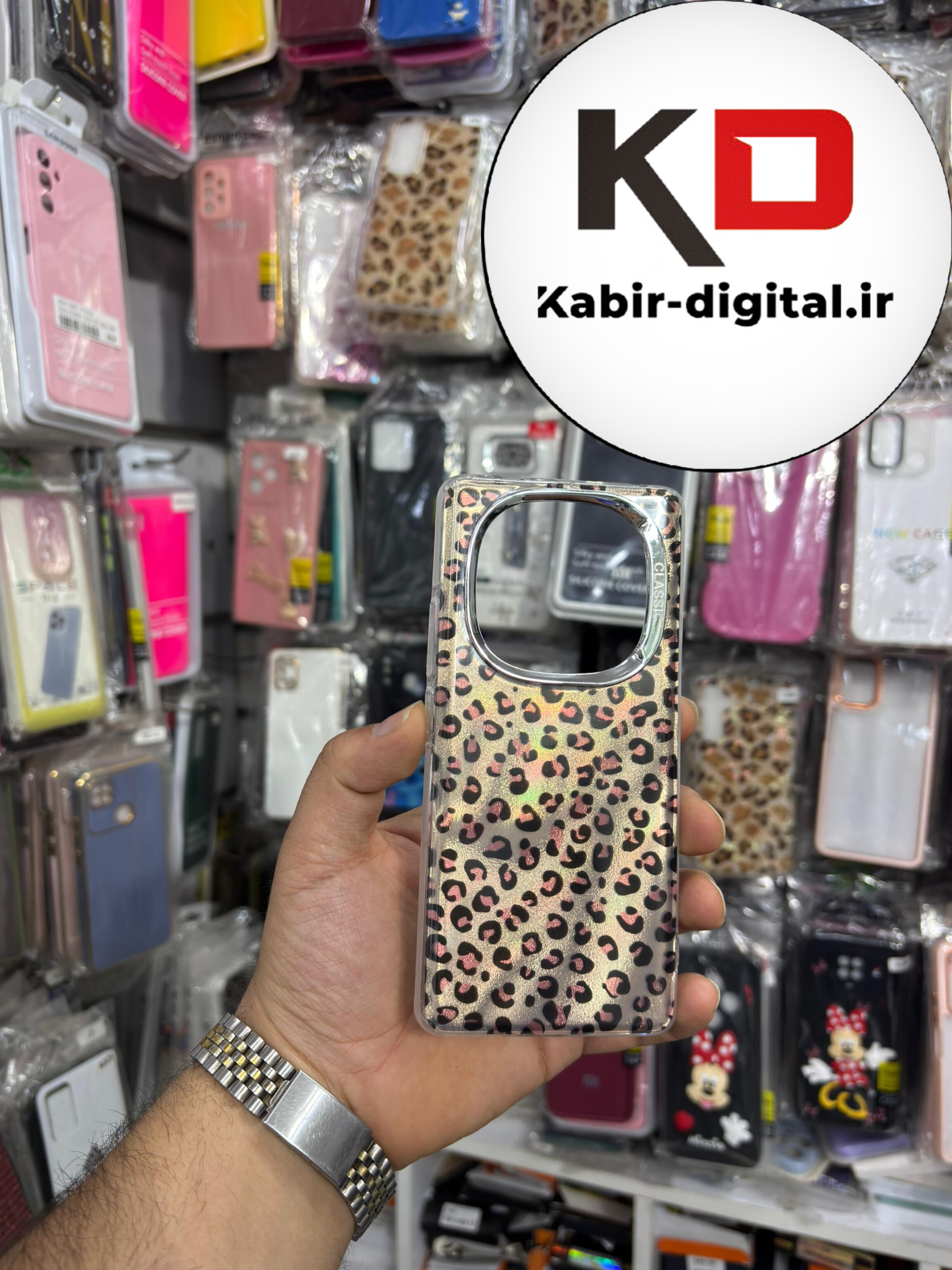 قاب گوشی Redmi Note 14 Pro 4g / Note 14 Pro 5g / Note 14 Pro Plus / POCO X7 شیائومی لاکچری اورجینال فانتزی رزینی طرح پلنگی لنز کرومی