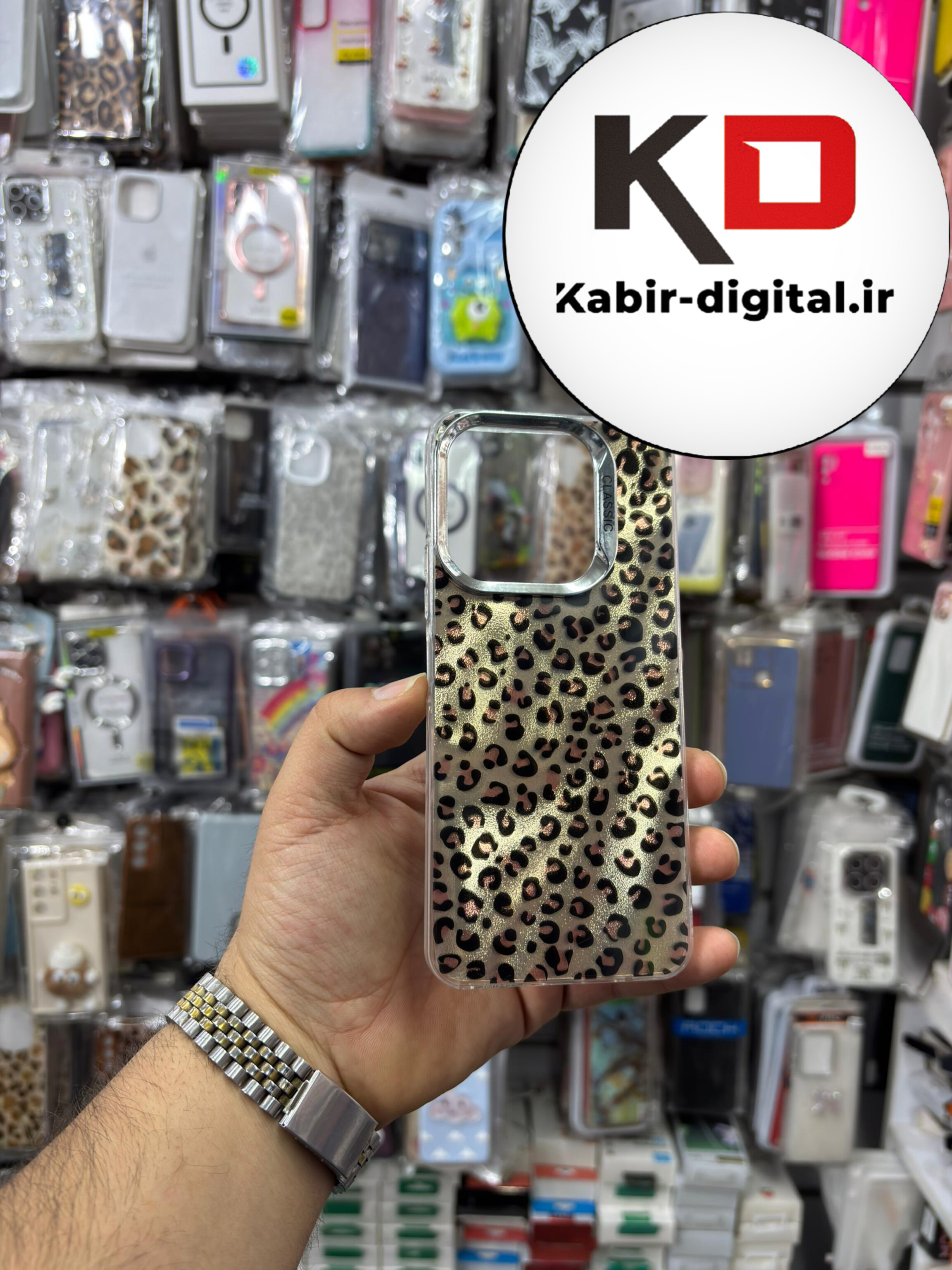 قاب گوشی Redmi Note 13 Pro 4g / POCO M6 Pro / Note 14s شیائومی لاکچری اورجینال فانتزی رزینی طرح پلنگی لنز کرومی