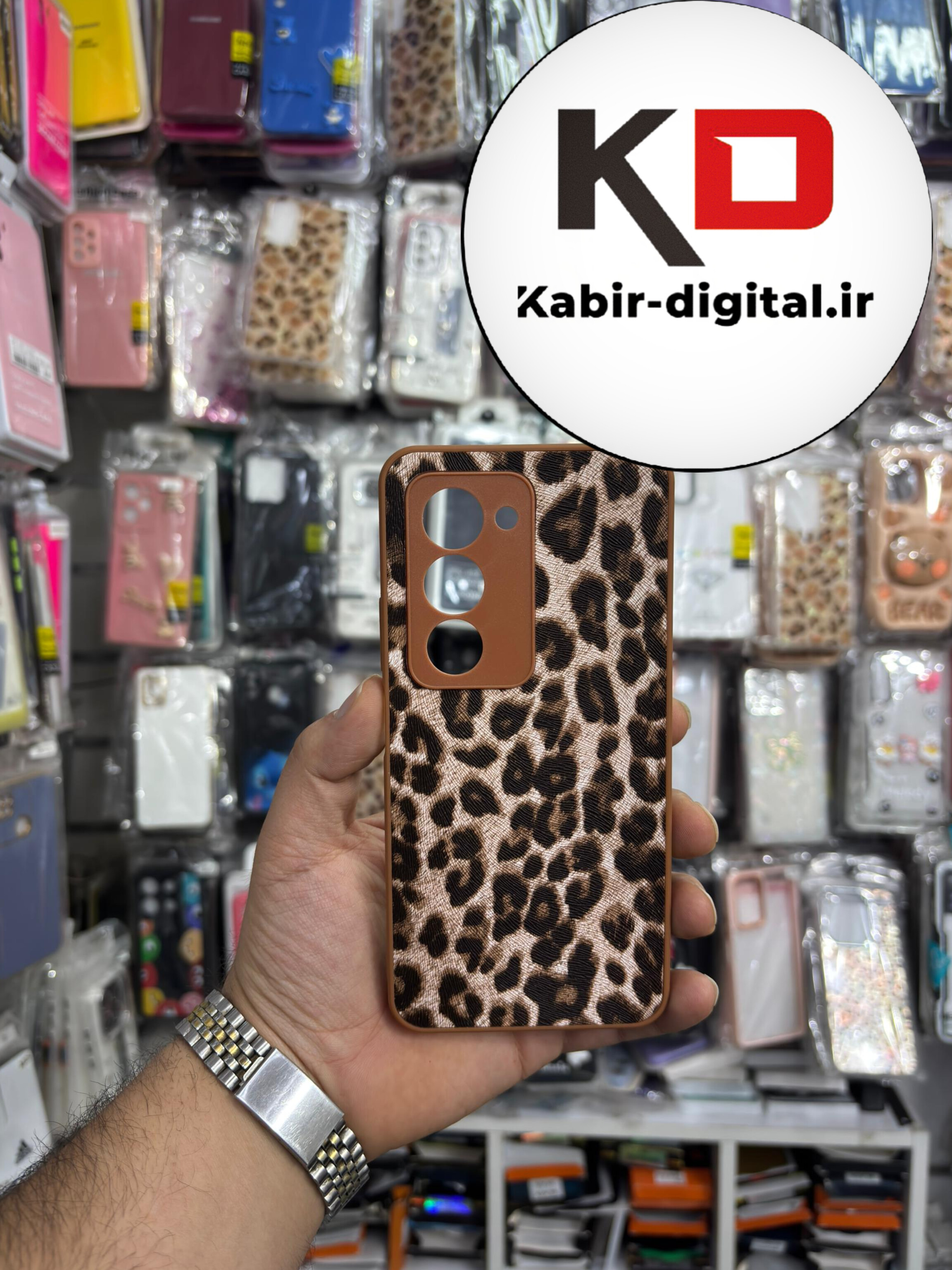 قاب گوشی Redmi 15 شیائومی  لاکچری سالید اورجینال فانتزی طرح پلنگی محافظ لنزدار