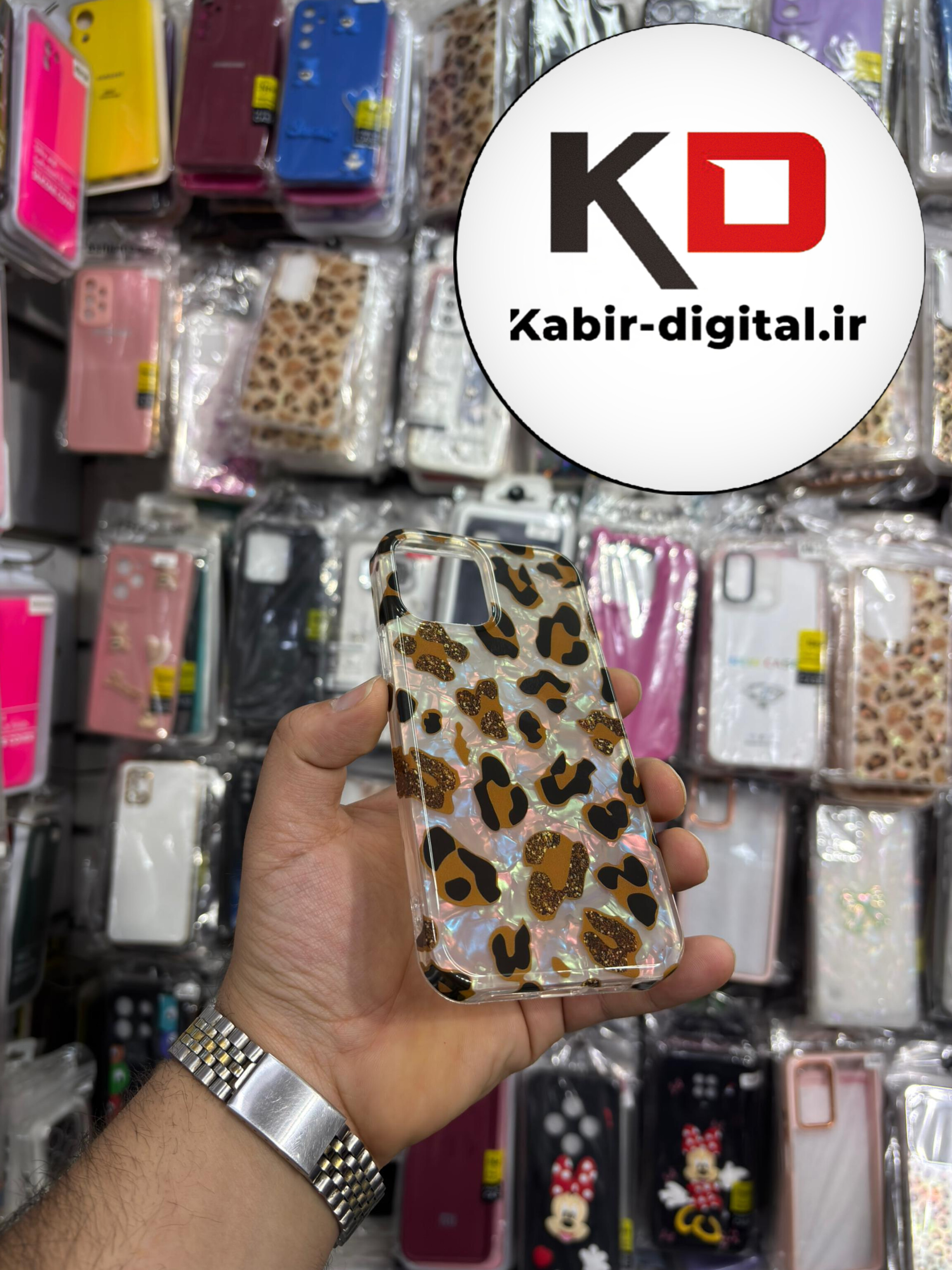 قاب گوشی iPhone 12 /iPhone  12 Pro آیفون فانتزی براق IMD لیزری لاکچری سخت HARD طرح پلنگی