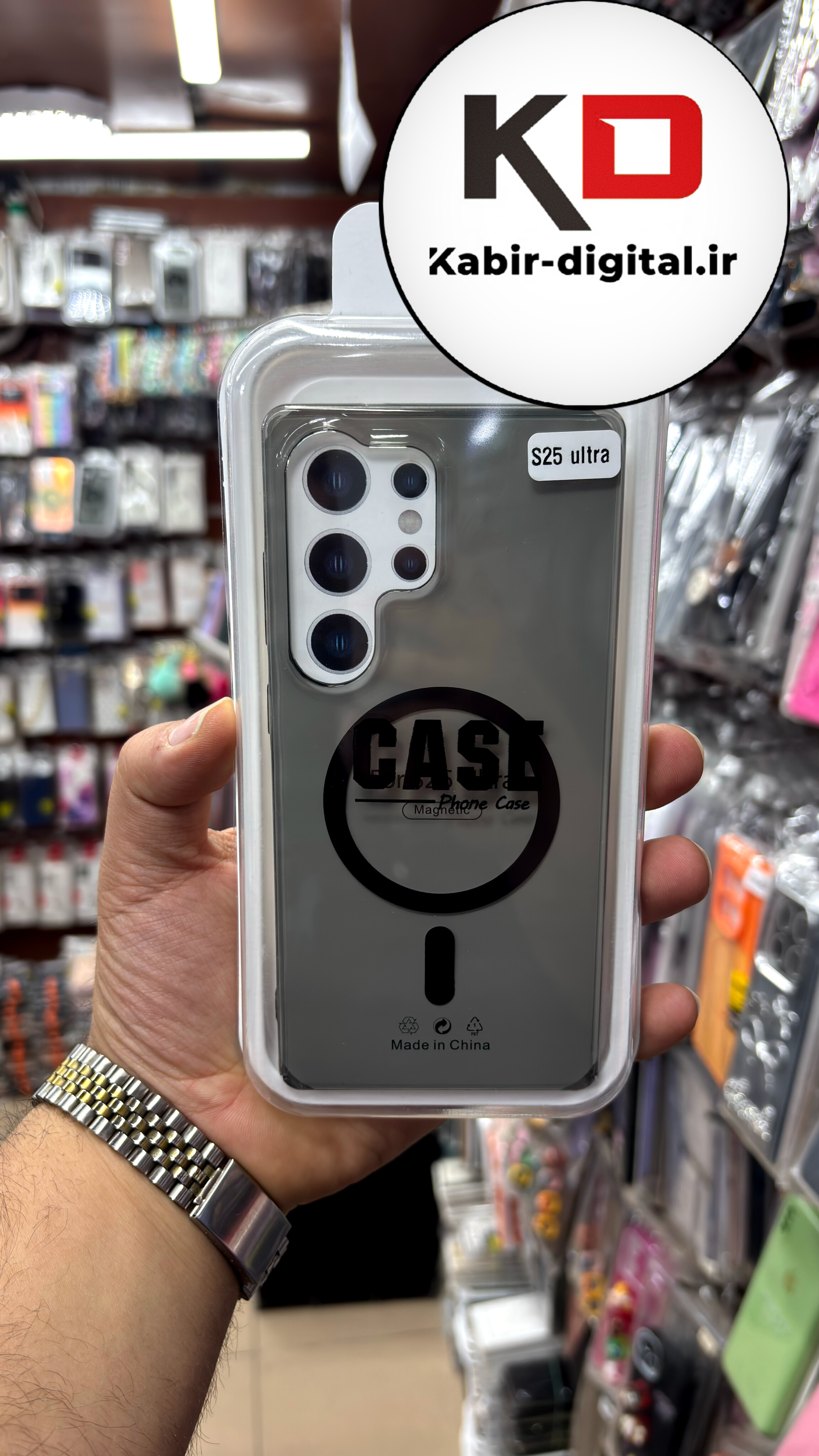 قاب گوشی Galaxy S25 Ultra سامسونگ شفاف مگ سیف دار MagSafe اورجینال محافظ لنزدار