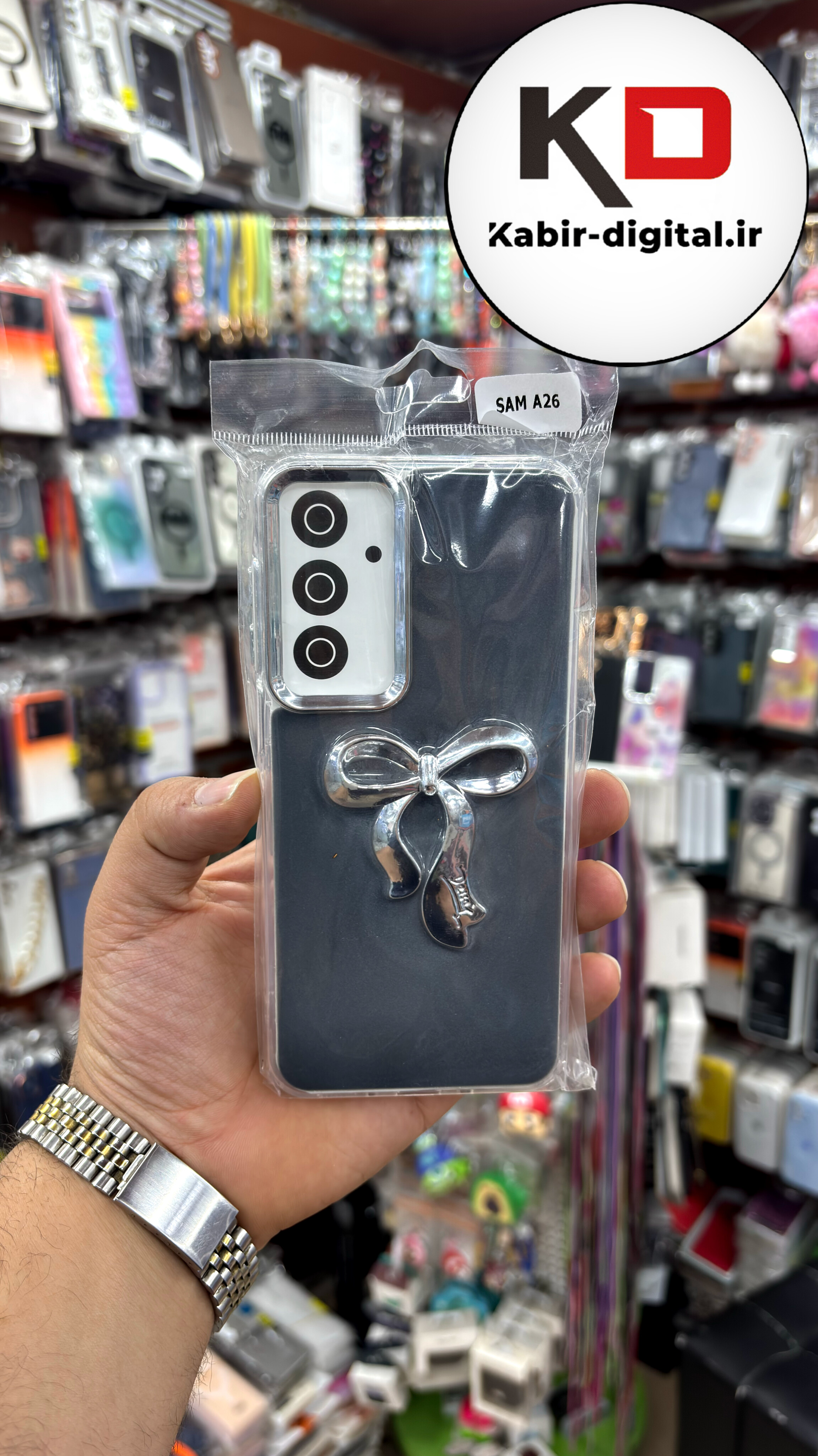 قاب گوشی Galaxy A16 / A26/A17 سامسونگ لاکچری فانتزی رزینی لنز کرومی