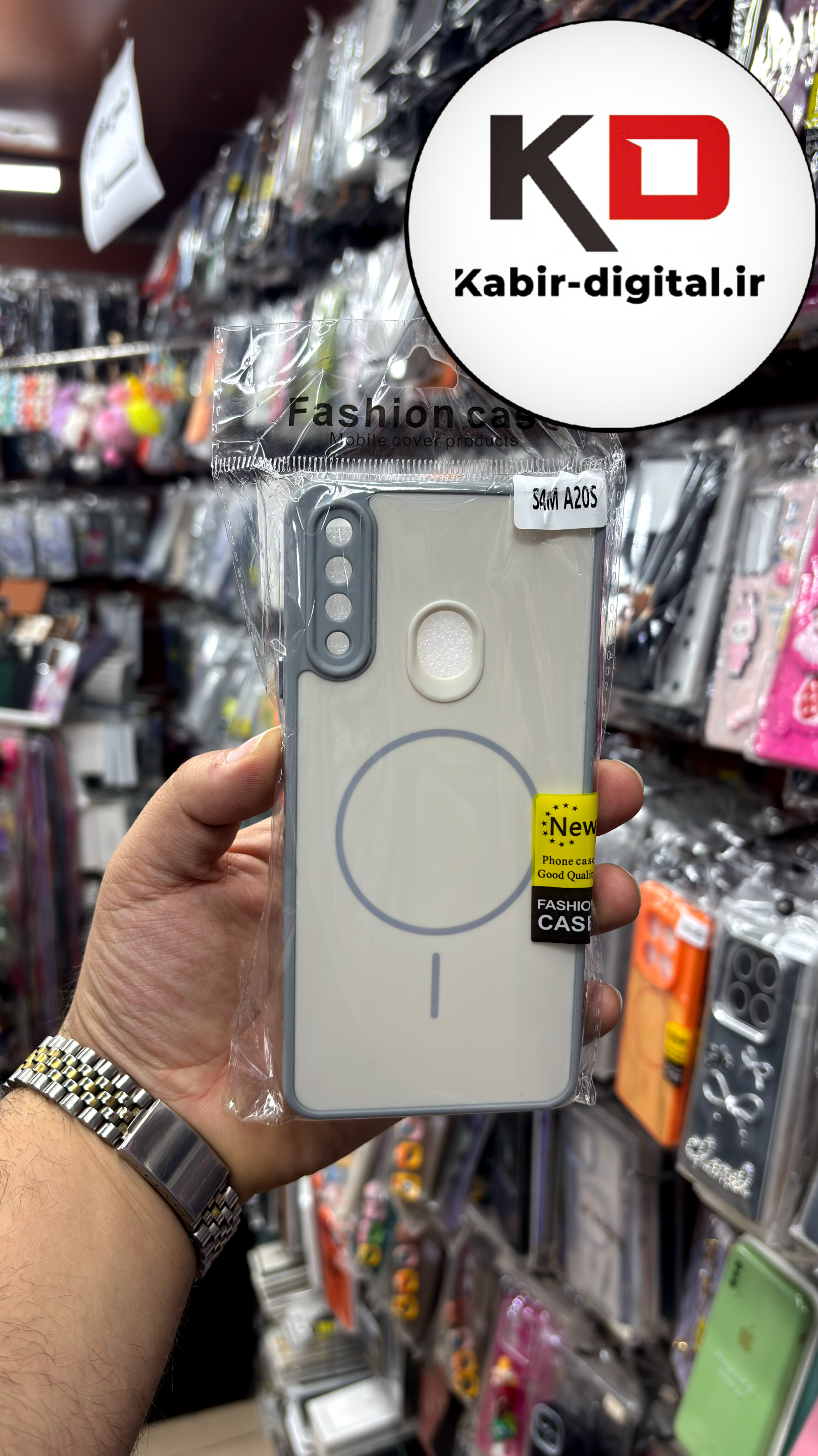 قاب گوشی Galaxy A20s سامسونگ سیلیکونی زیر بسته اورجینال پاک کنی طرح مگ سیف