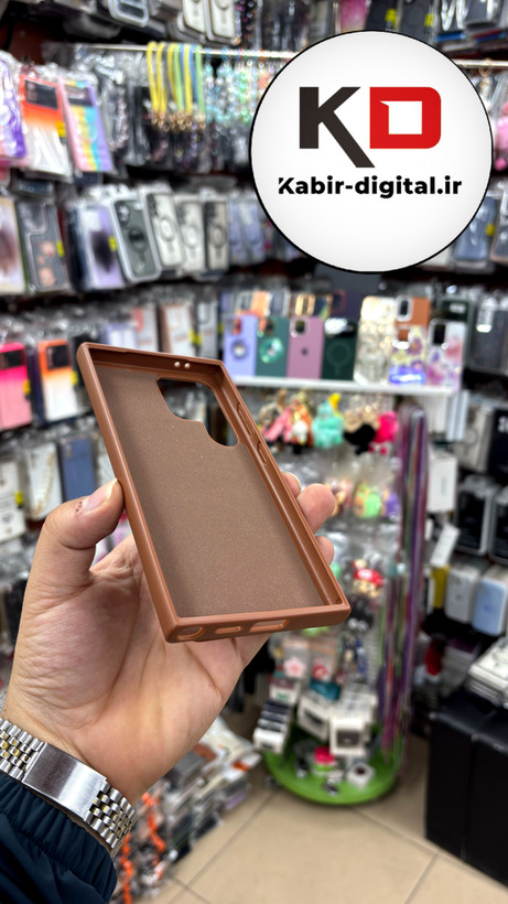 قاب گوشی Galaxy S24 Ultra سامسونگ چرمی جاکارتی دار اورجینال
