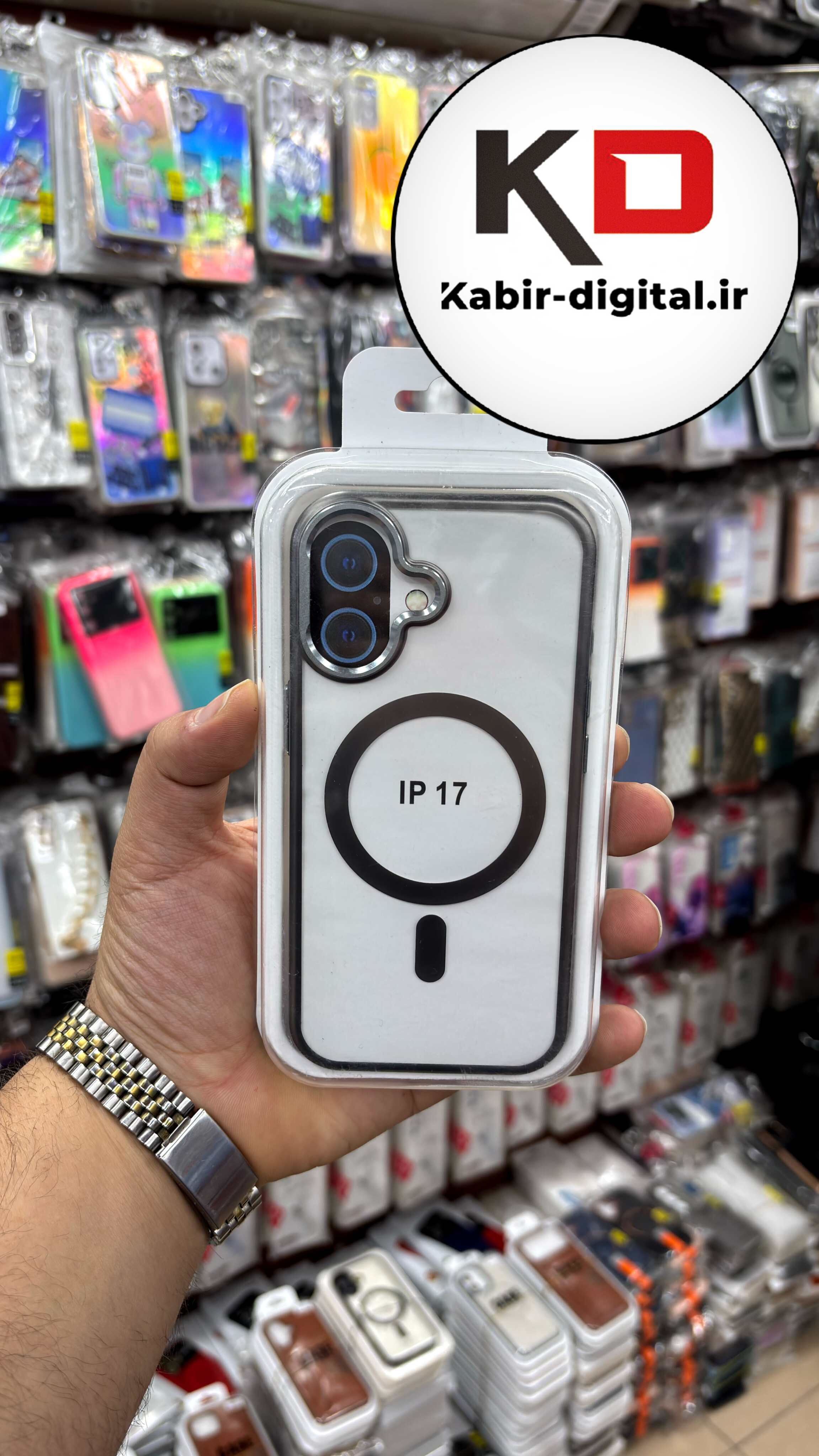 قاب گوشی iPhone 17 آیفون شیشه ای مگ سیف دار  اورجینال Unique Case لنز فلزی