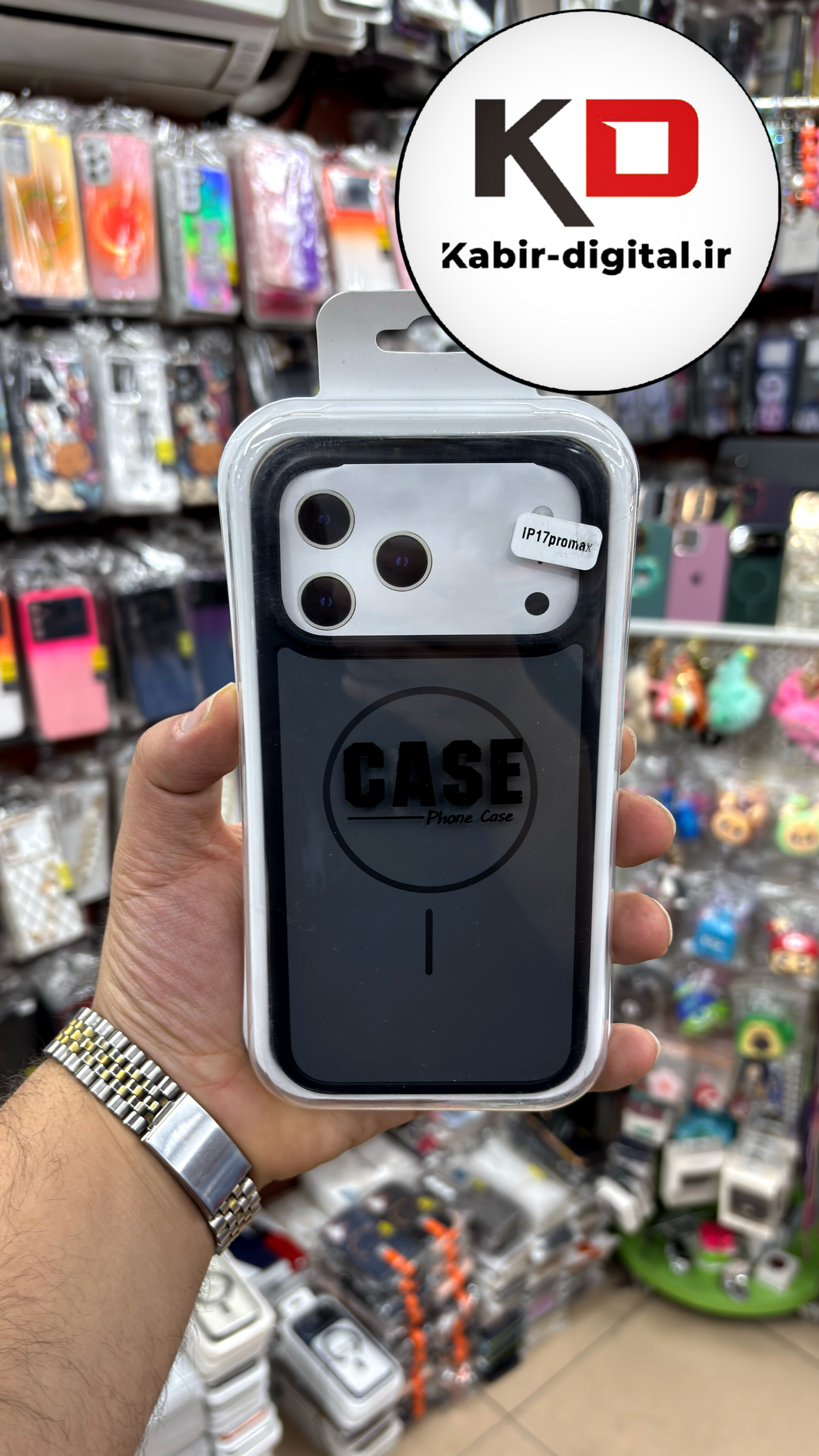 قاب گوشی iPhone 17 Pro Max آیفون سیلیکونی زیر بسته اورجینال پاک کنی محافظ لنزدار طرح مگ سیف