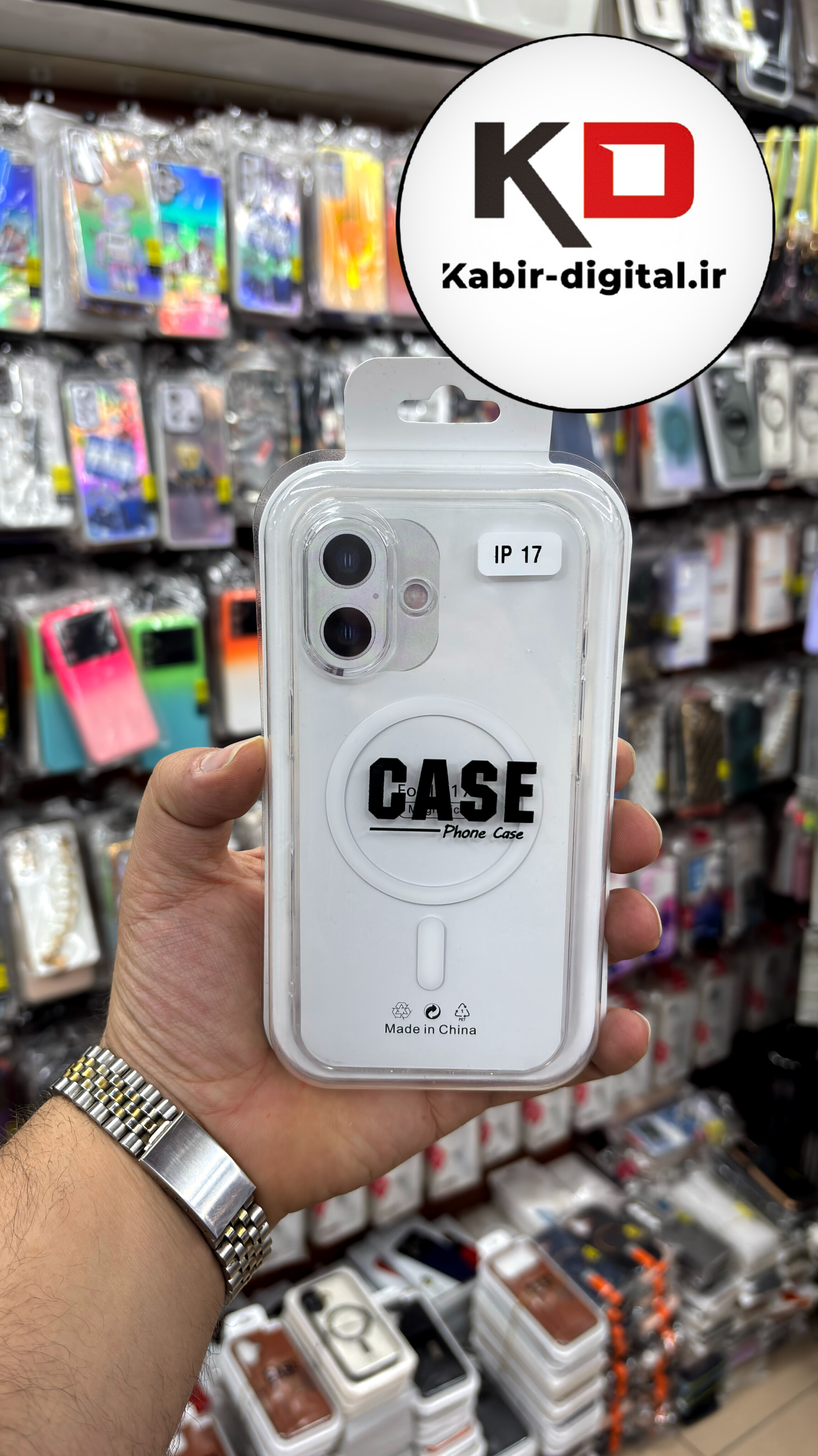 قاب گوشی iPhone 17 آیفون شفاف مگ سیف دار MagSafe اورجینال ایربگ دار