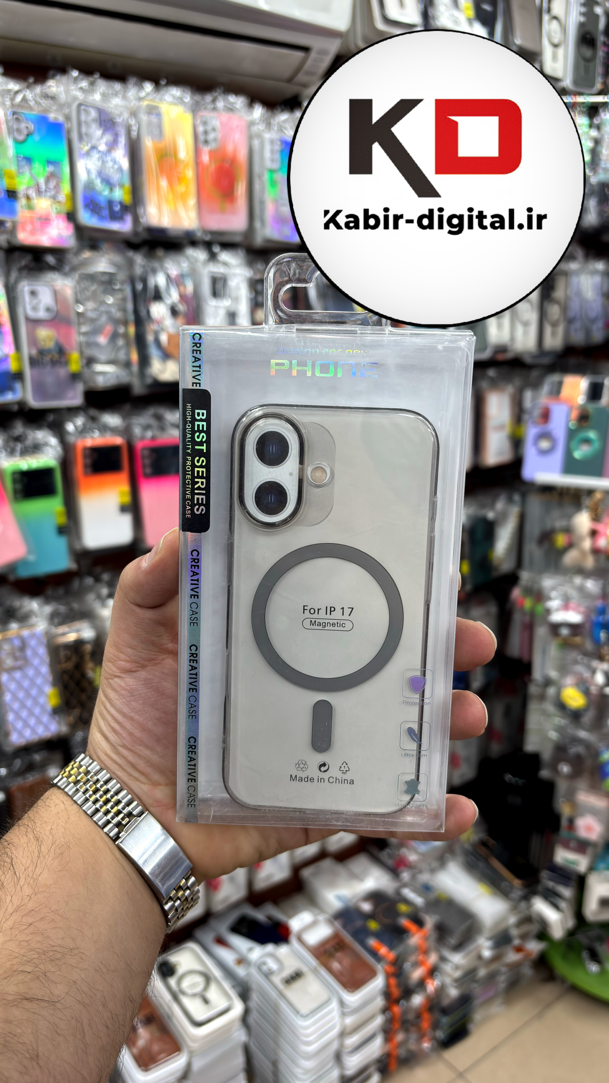 قاب گوشی iPhone 17 آیفون شفاف مگ سیف دار MagSafe اورجینال ایربگ دار