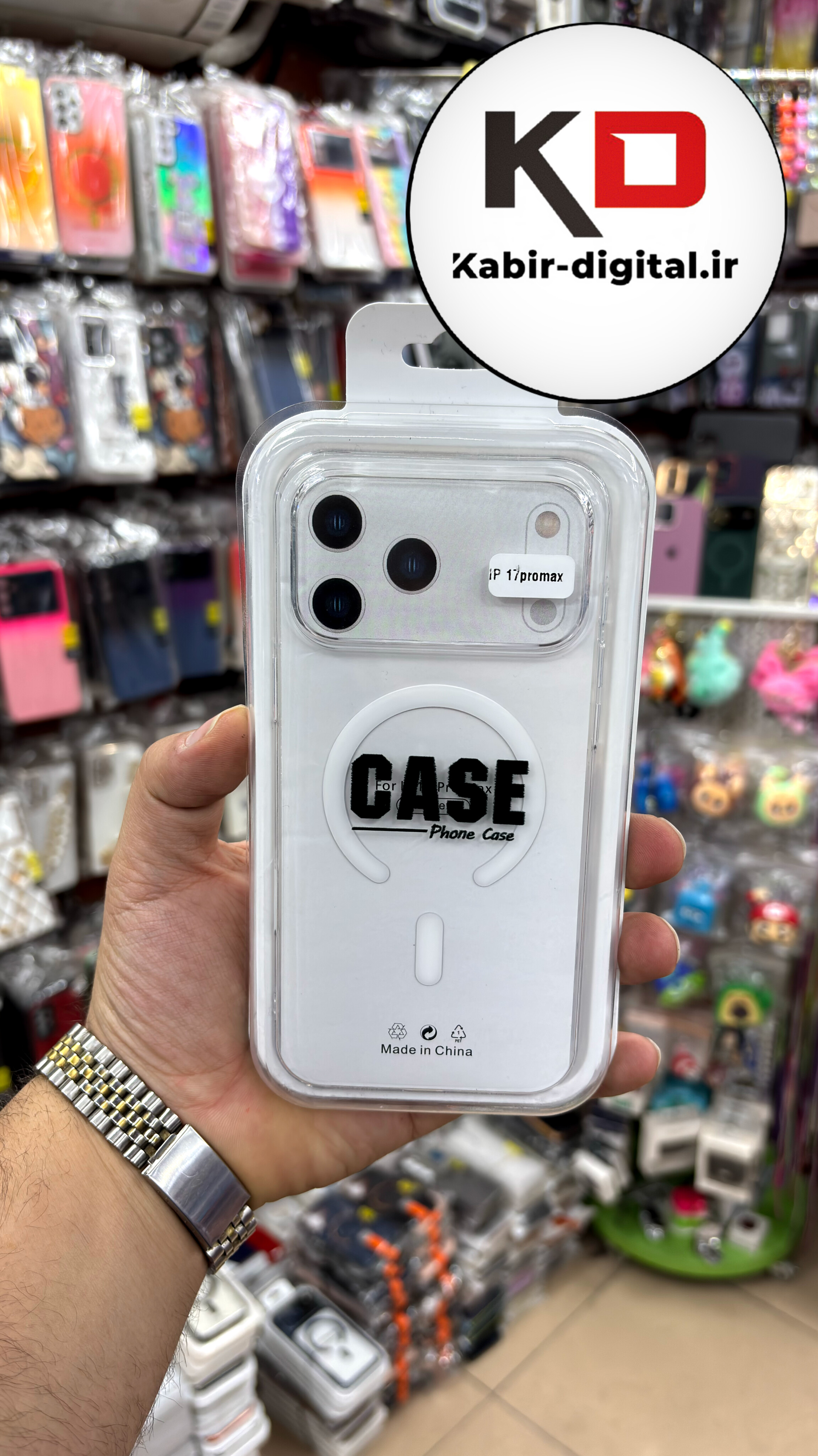 قاب گوشی iPhone 17 pro max آیفون شفاف مگ سیف دار MagSafe اورجینال ایربگ دار