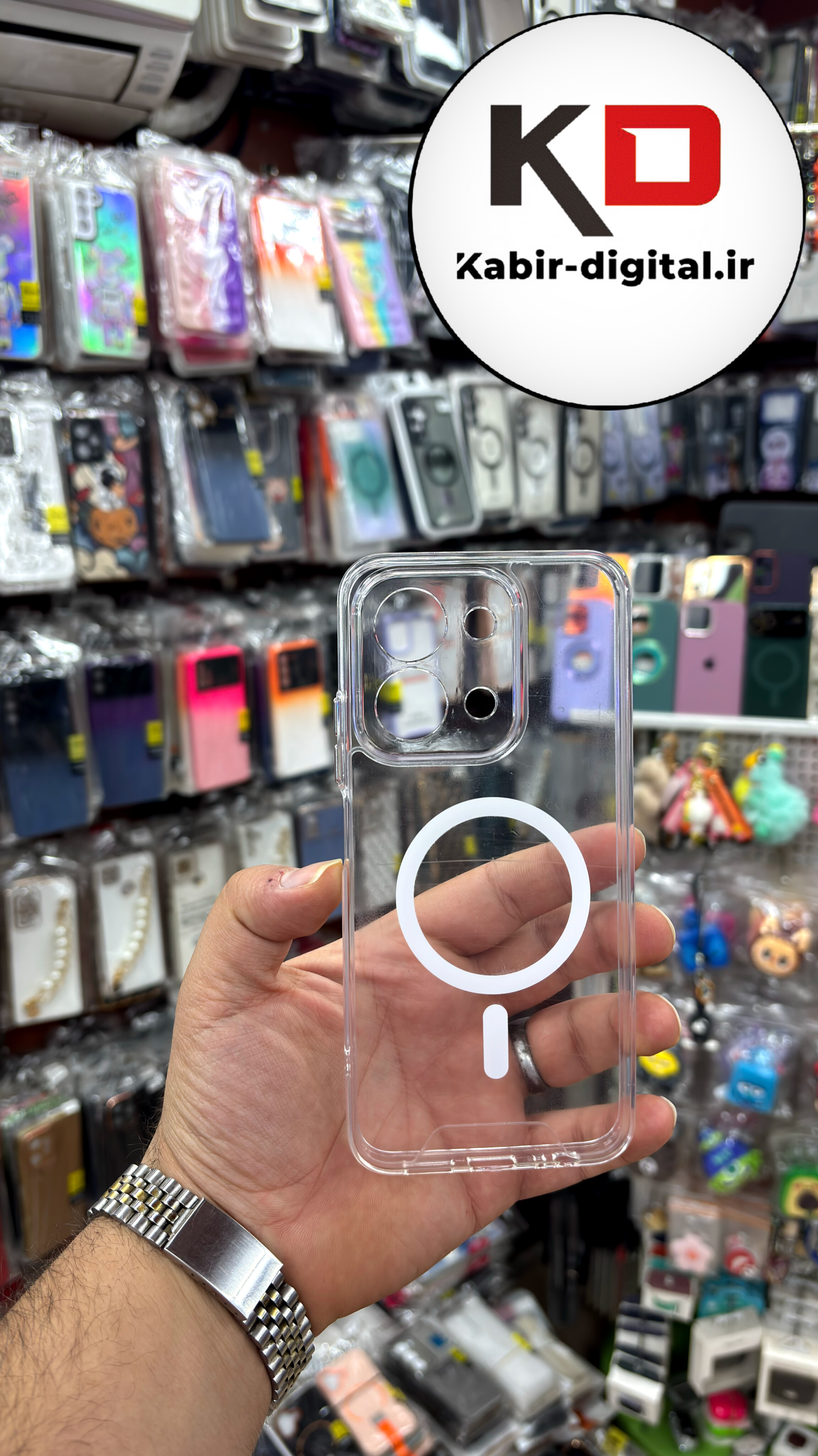 قاب گوشی Redmi 15C / POCO C85 شیائومی شفاف مگ سیف دار MagSafe اورجینال ایربگ دار