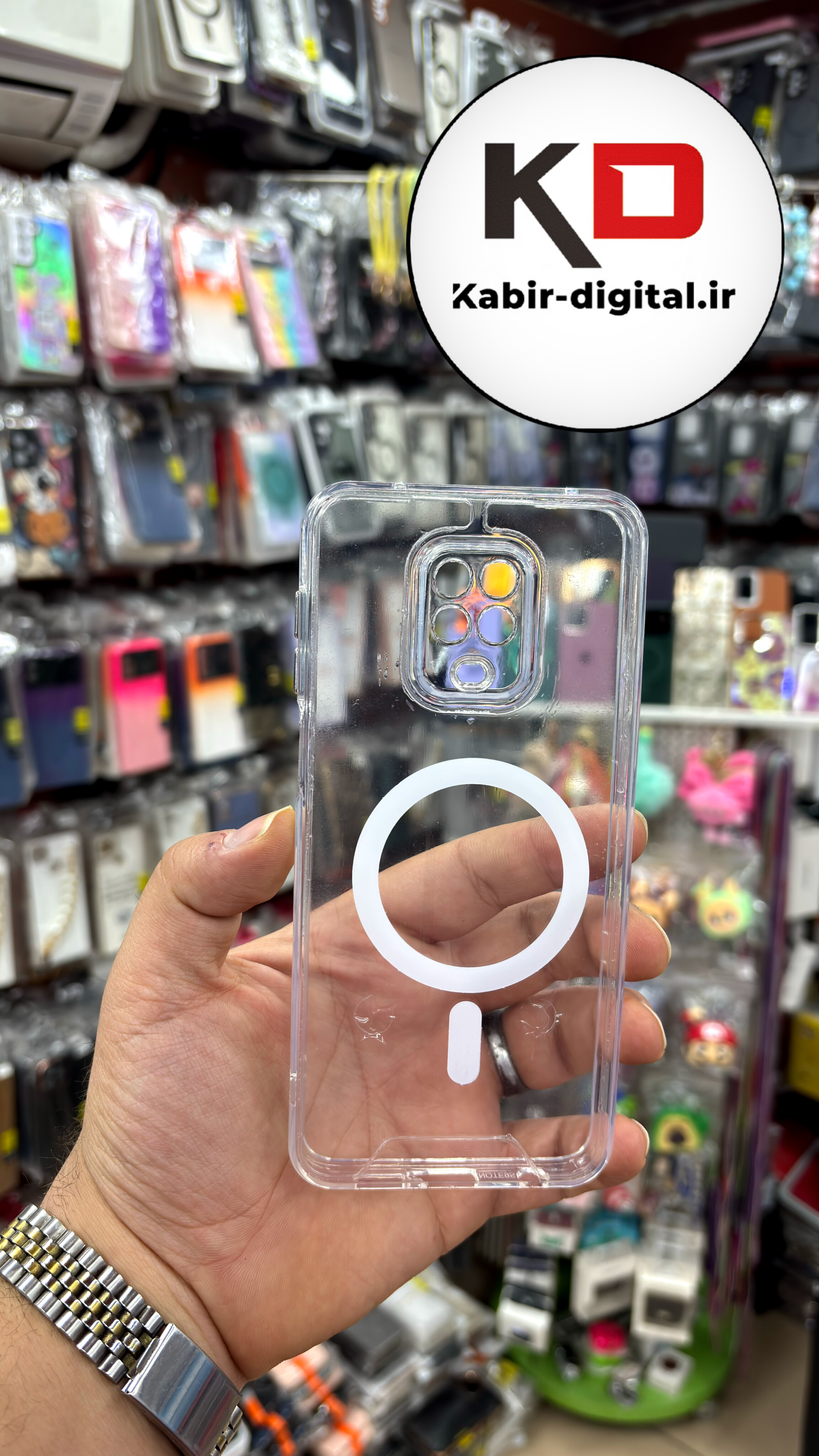 قاب گوشی Redmi Note 9 pro شیائومی شفاف مگ سیف دار MagSafe اورجینال ایربگ دار