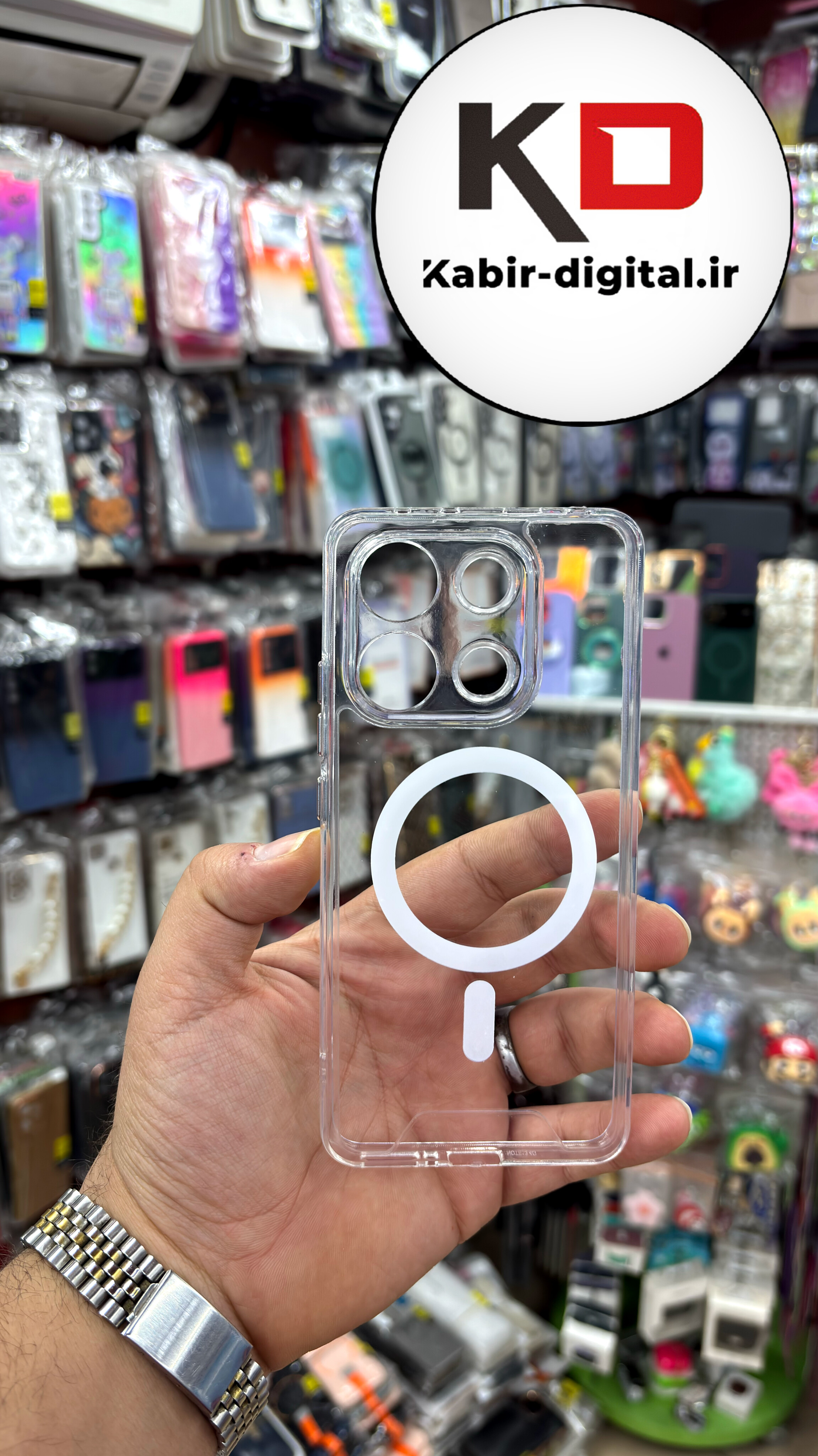 قاب گوشی Redmi Note 13 4G شیائومی شفاف مگ سیف دار MagSafe اورجینال ایربگ دار