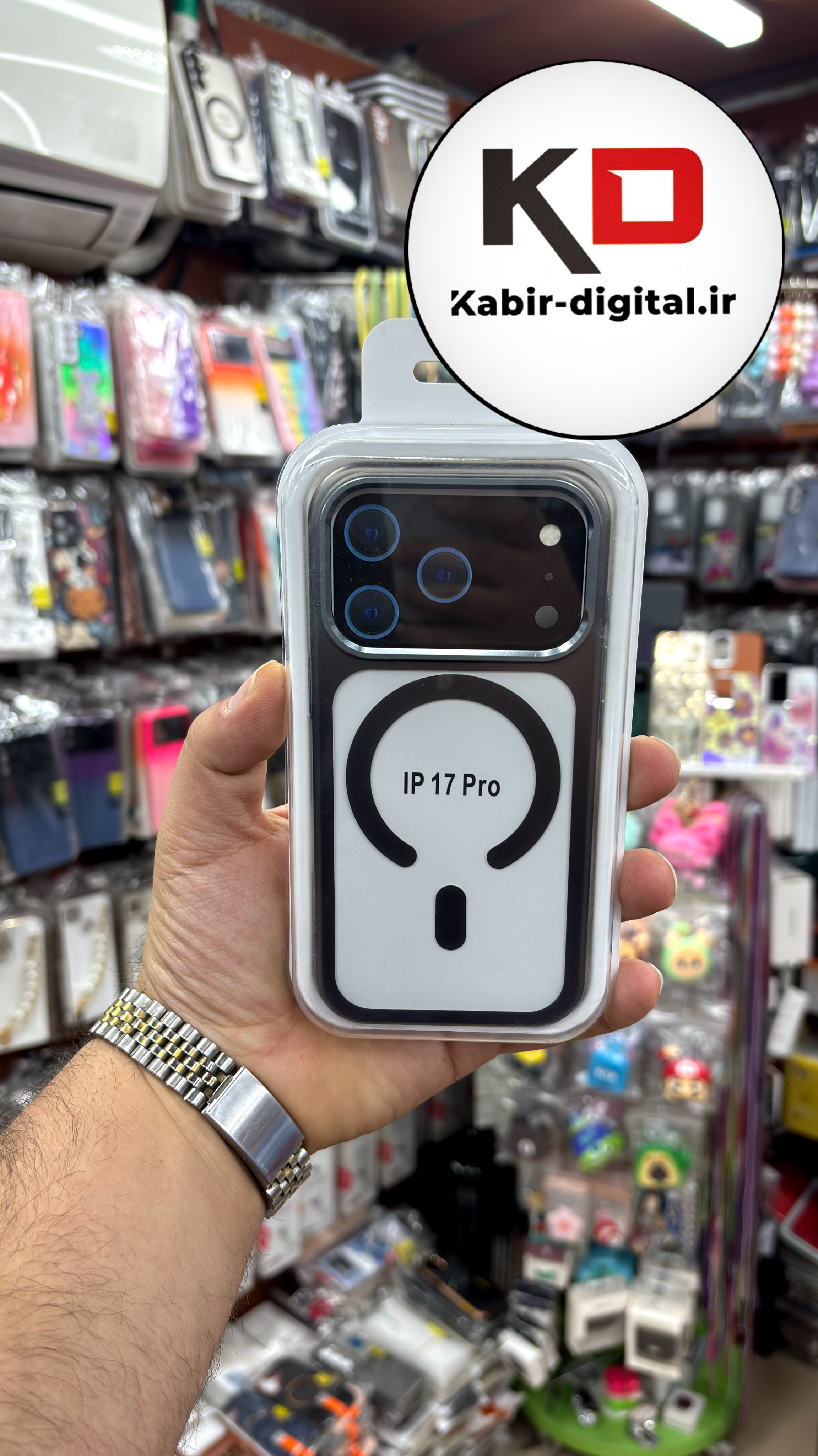 قاب گوشی iPhone 17 pro  آیفون شیشه ای مگ سیف دار  اورجینال Unique Case لنز فلزی
