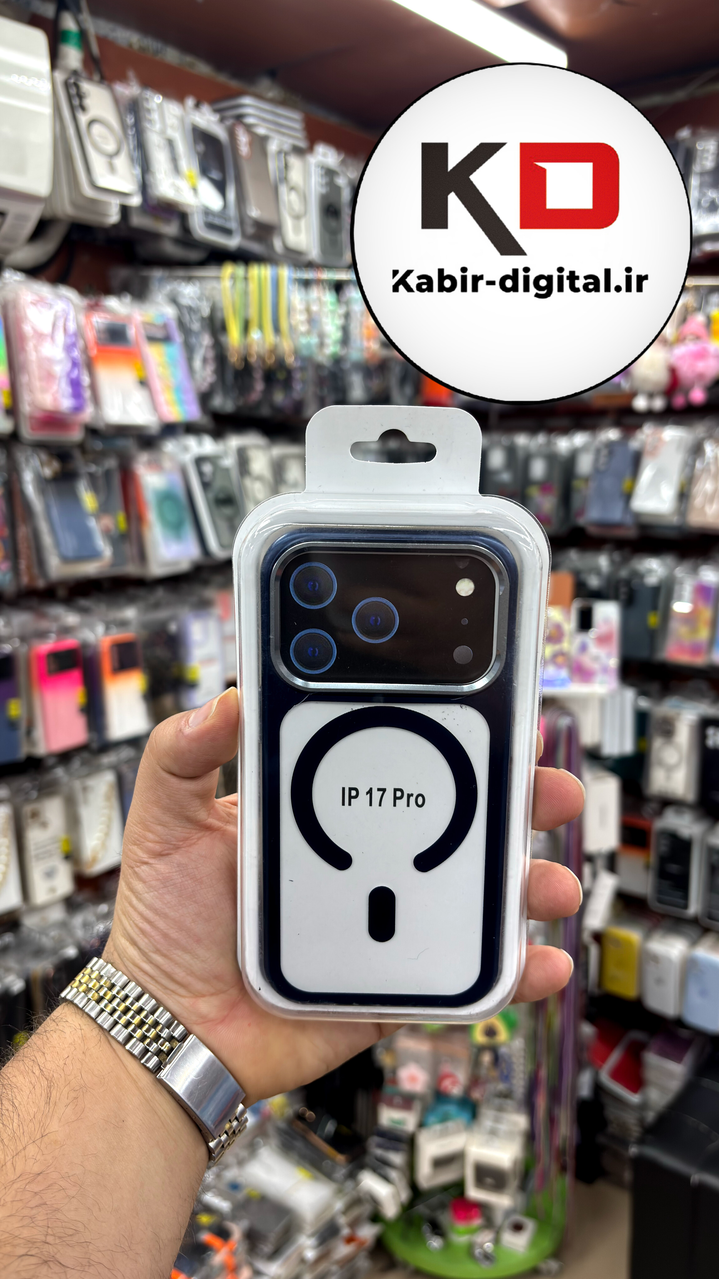 قاب گوشی iPhone 17 pro آیفون شیشه ای مگ سیف دار  اورجینال Unique Case لنز فلزی