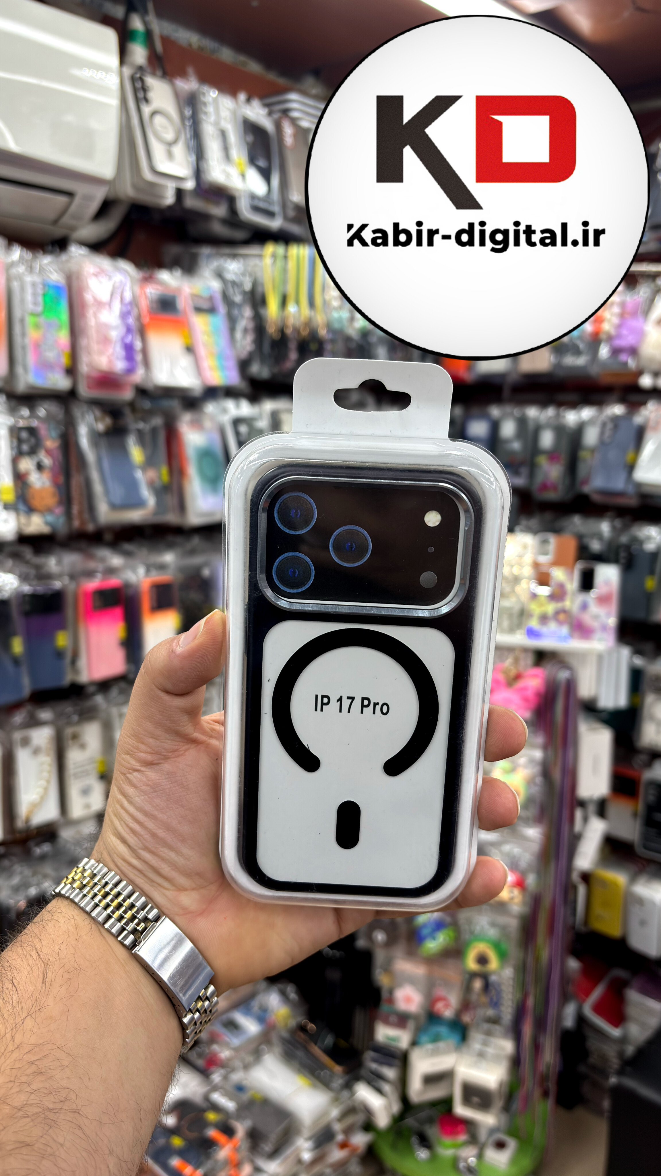 قاب گوشی iPhone 17 pro  آیفون شیشه ای مگ سیف دار  اورجینال Unique Case لنز فلزی