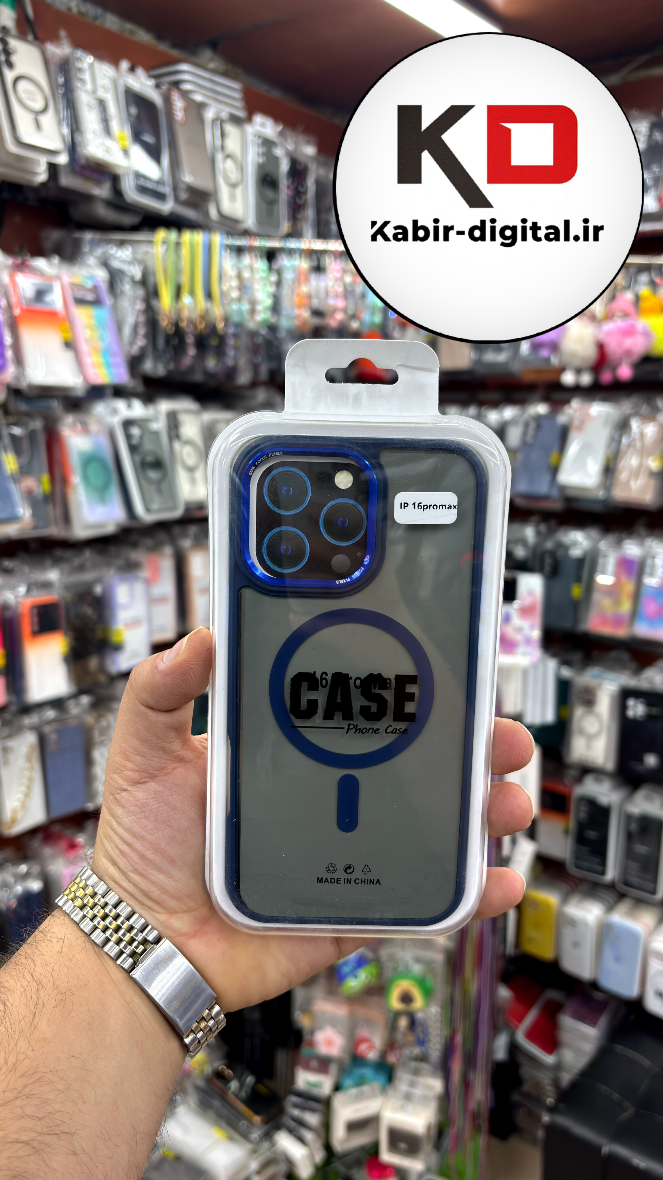 قاب گوشی iPhone 16 pro max آیفون شیشه ای مگ سیف دار  اورجینال Unique Case لنز فلزی