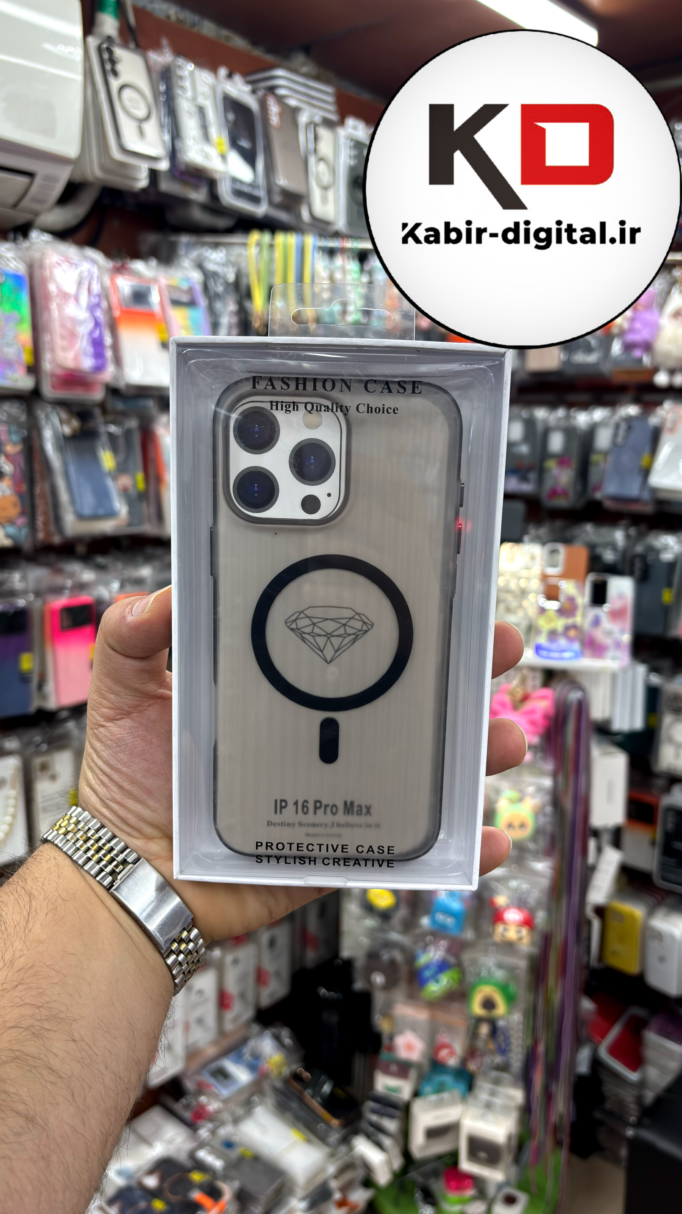 قاب گوشی iPhone 16 pro max آیفون شفاف پشت مات  مگ سیف دار  اورجینال Unique Case