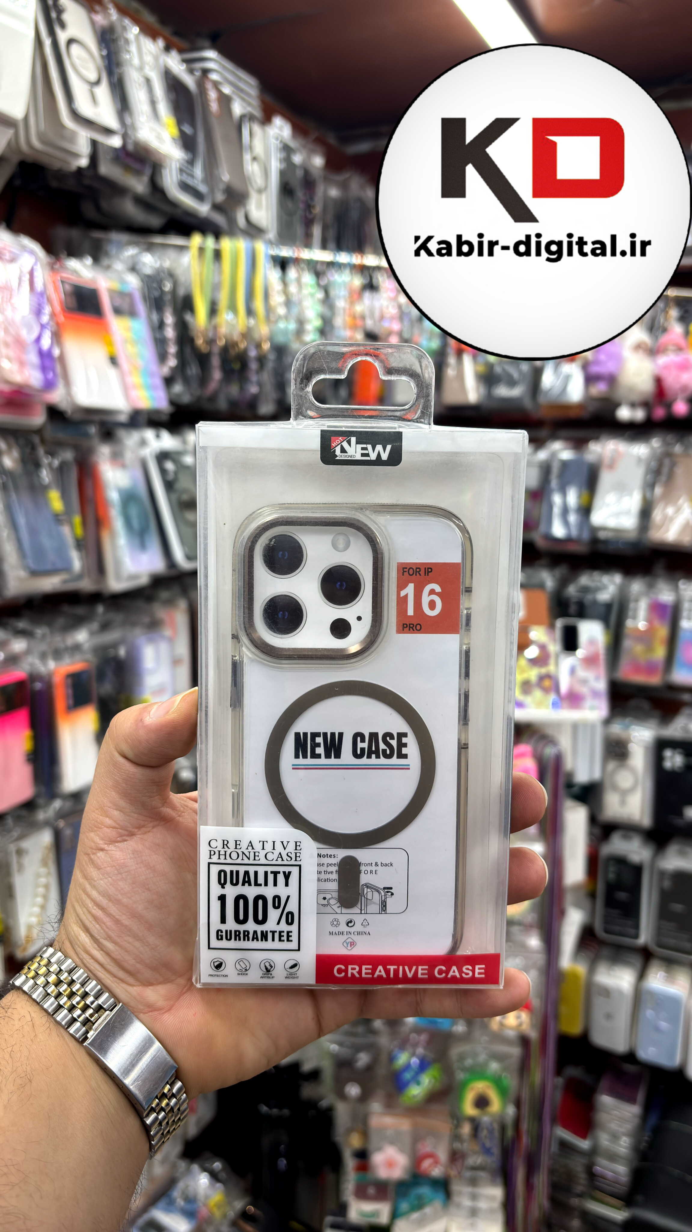 قاب گوشی iPhone 16 pro  آیفون شیشه ای مگ سیف دار  اورجینال Unique Case لنز فلزی