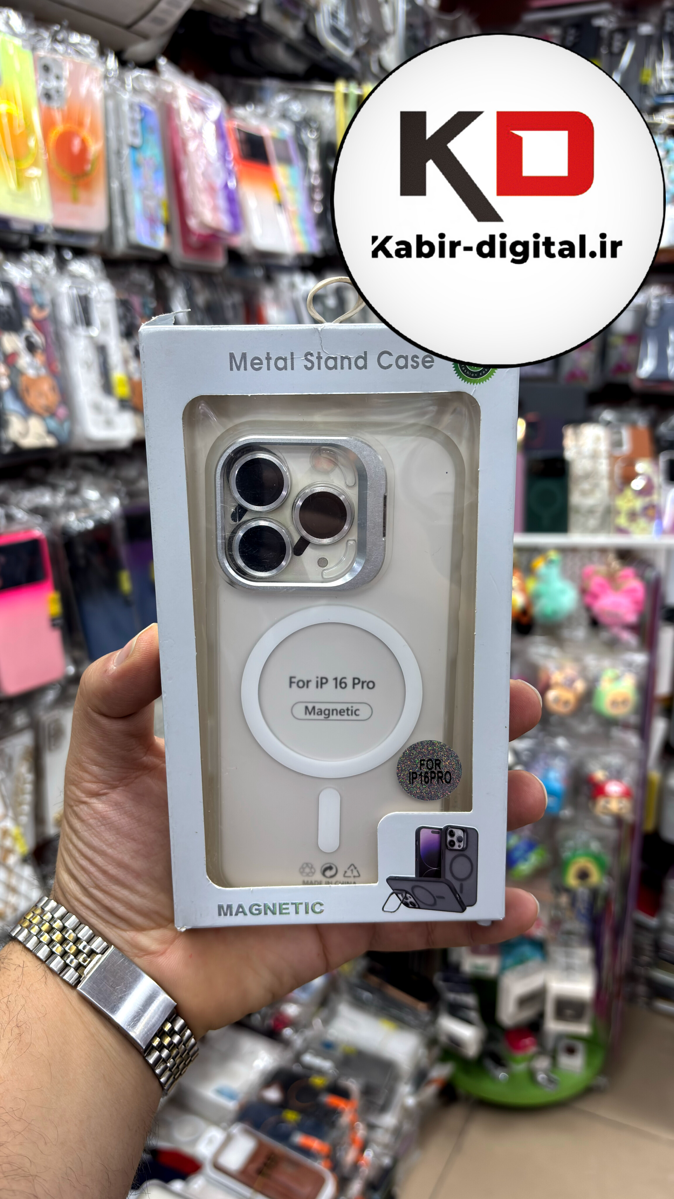 قاب گوشی iPhone 16 pro  آیفون شیشه ای مگ سیف دار  اورجینال Unique Case لنز فلزی