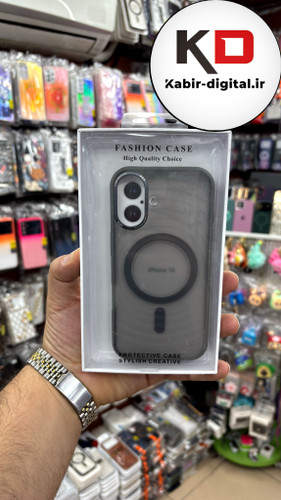 قاب گوشی iPhone 16 آیفون پشت مات شفاف مگ سیف دار اورجینال Unique Case لنز کرومی