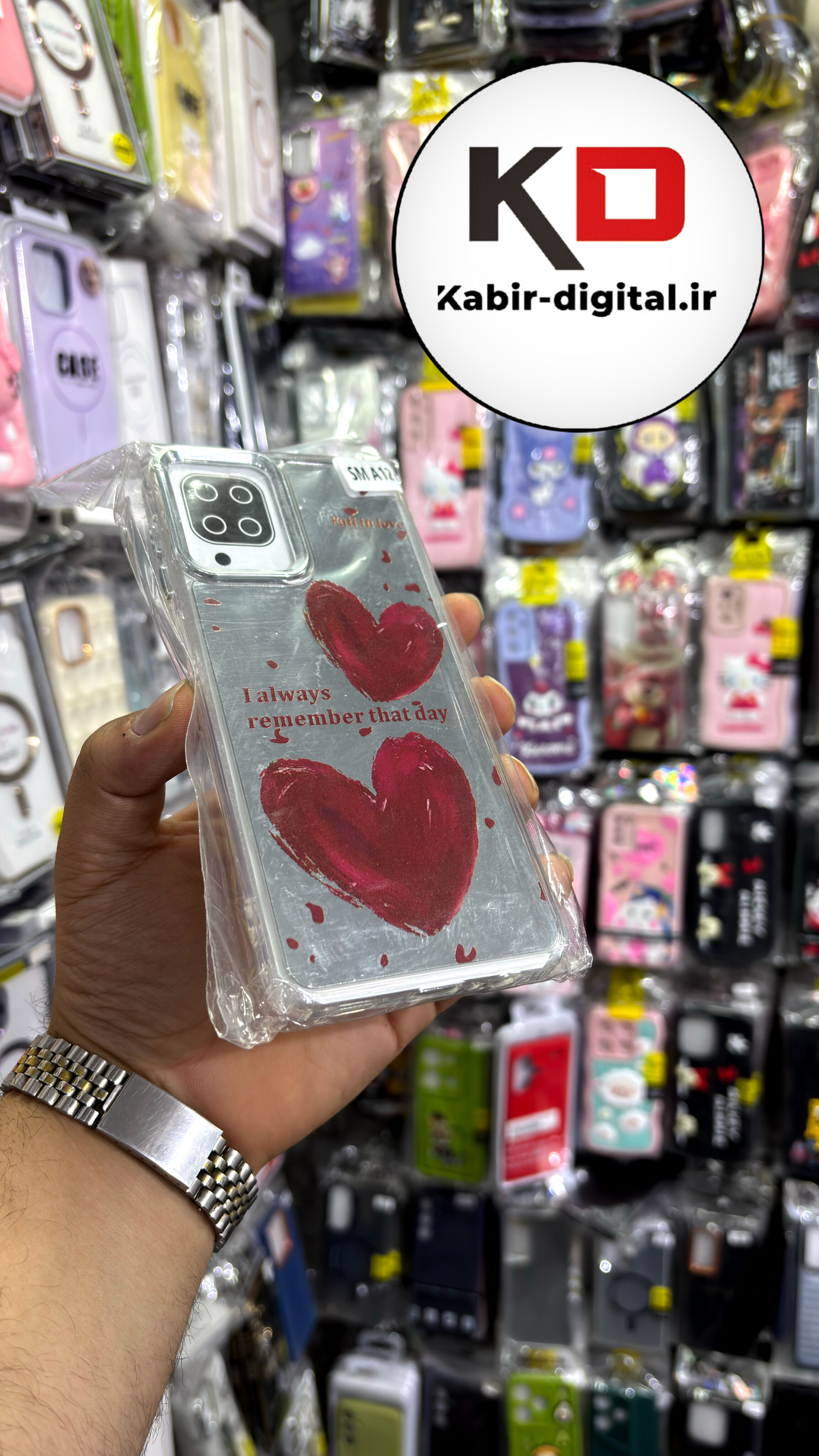 قاب گوشی Galaxy A12 / M12 سامسونگ اورجینال فانتزی سخت آینه ای لنز کرومی ایربگ دار