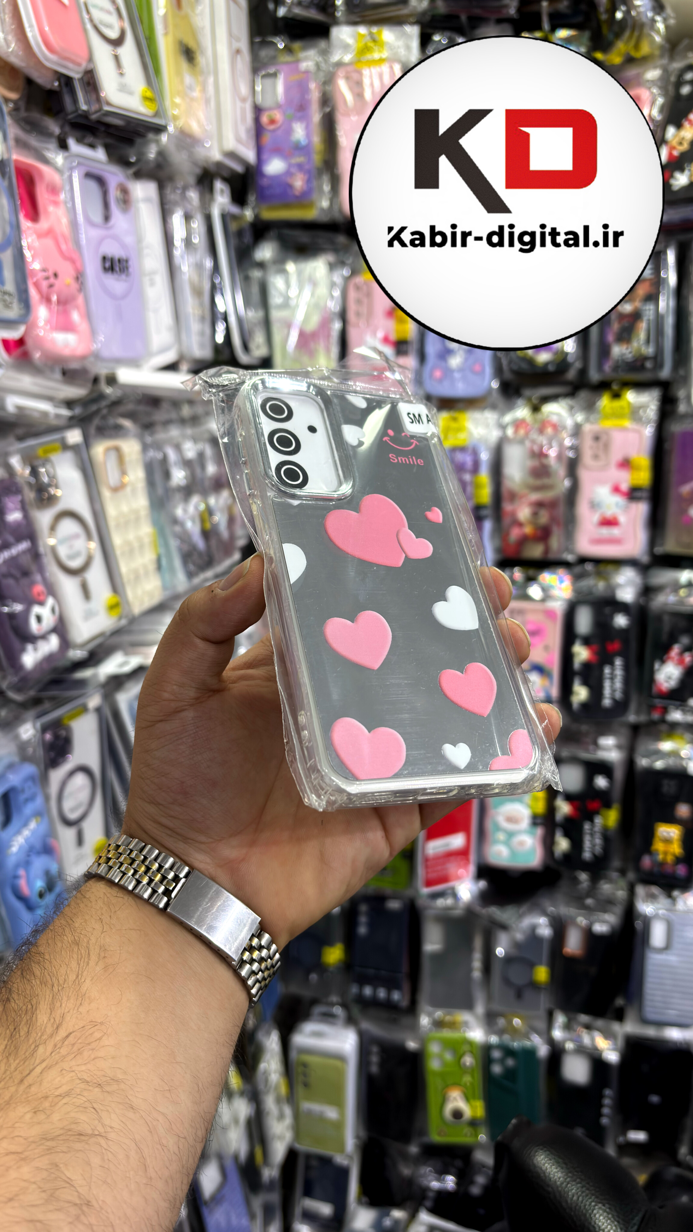 قاب گوشی Galaxy A1۵ سامسونگ اورجینال فانتزی سخت آینه ای لنز کرومی ایربگ دار
