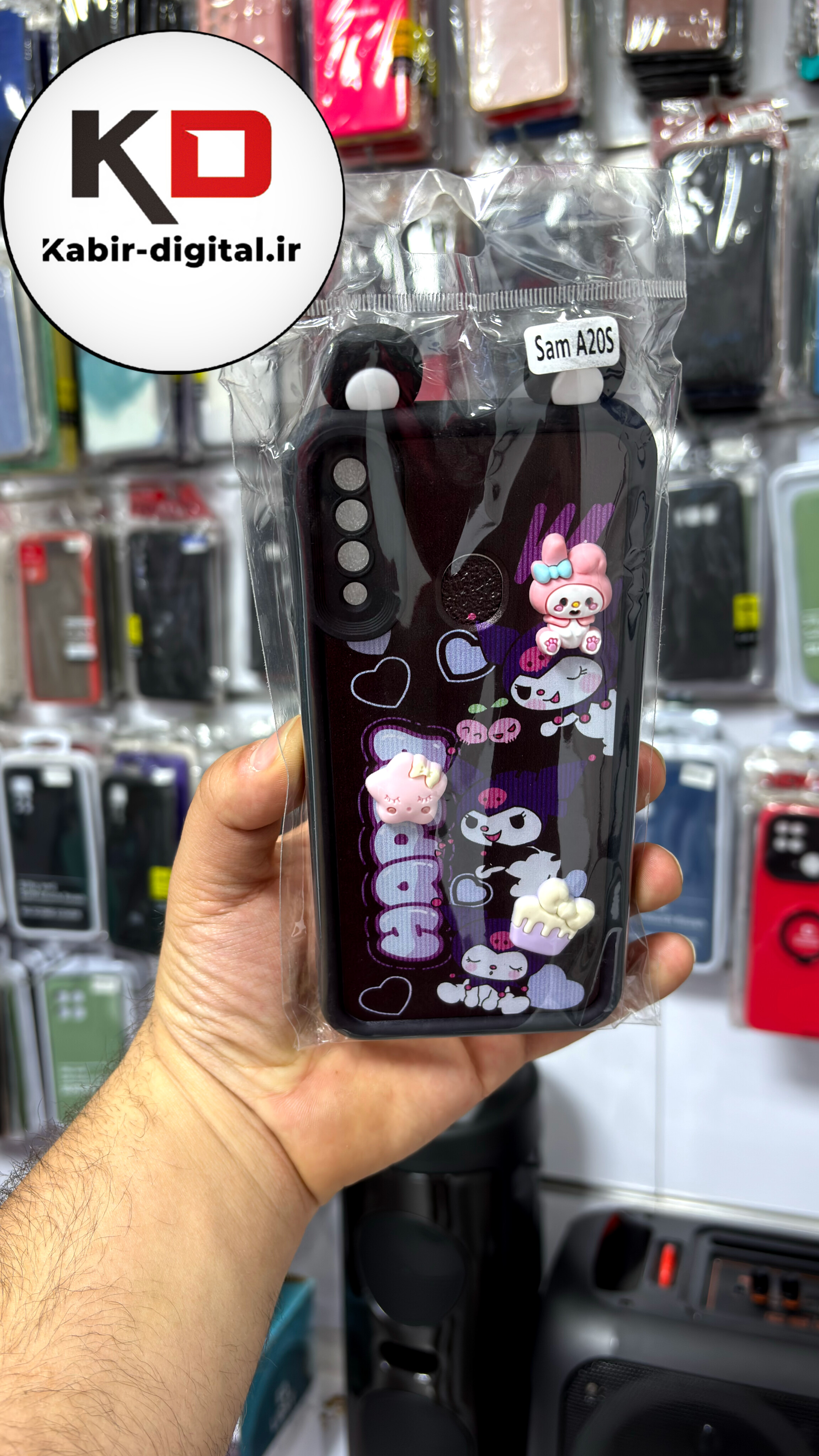 قاب گوشی Galaxy A20s سامسونگ طرح سیلیکونی Solid عروسکی برجسته محافظ لنزدار