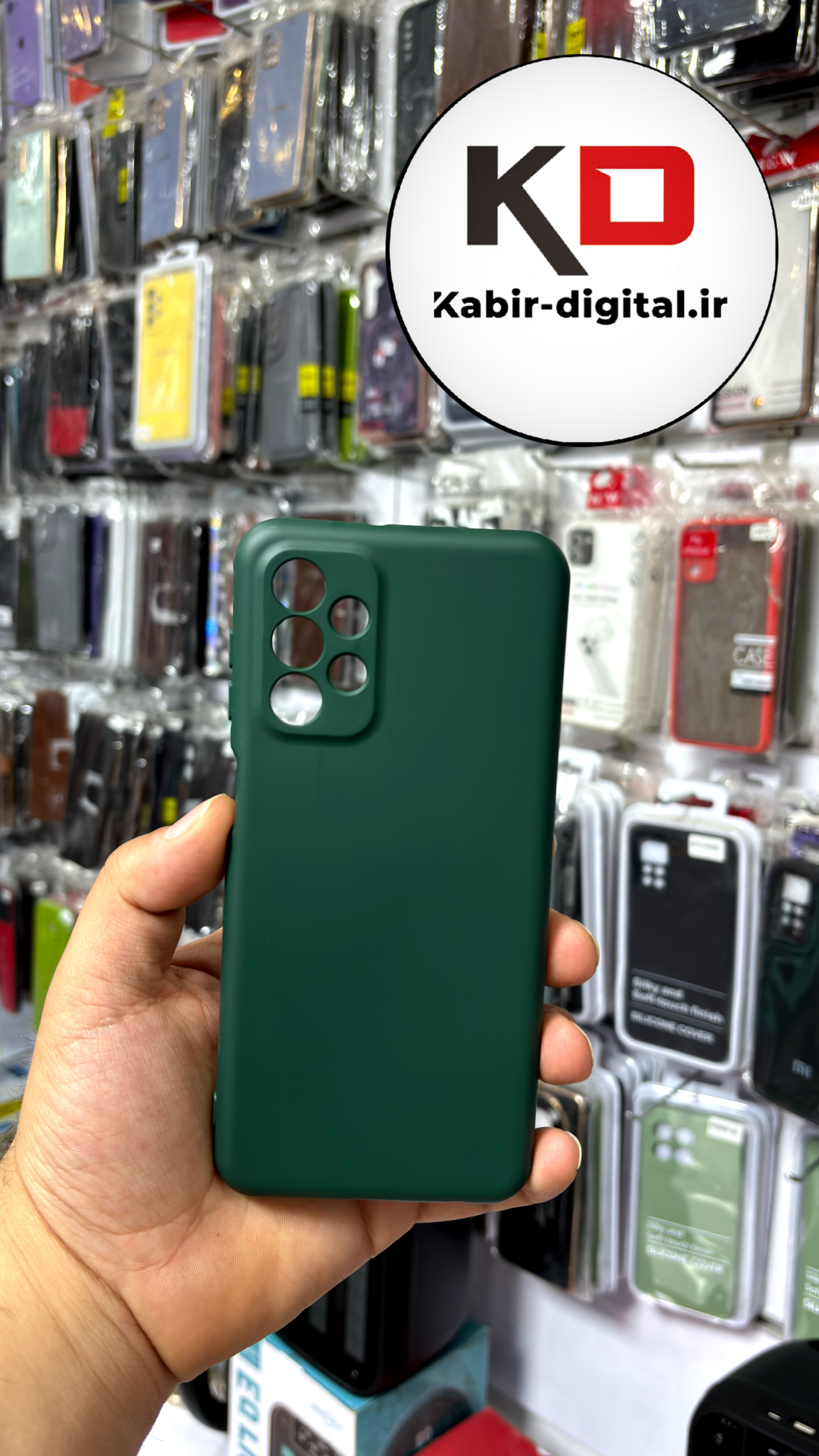 قاب گوشی Galaxy A13 / A23 سامسونگ طرح سیلیکونی اورجینال های کپی درجه یک زیربسته محافظ لنزدار سبز