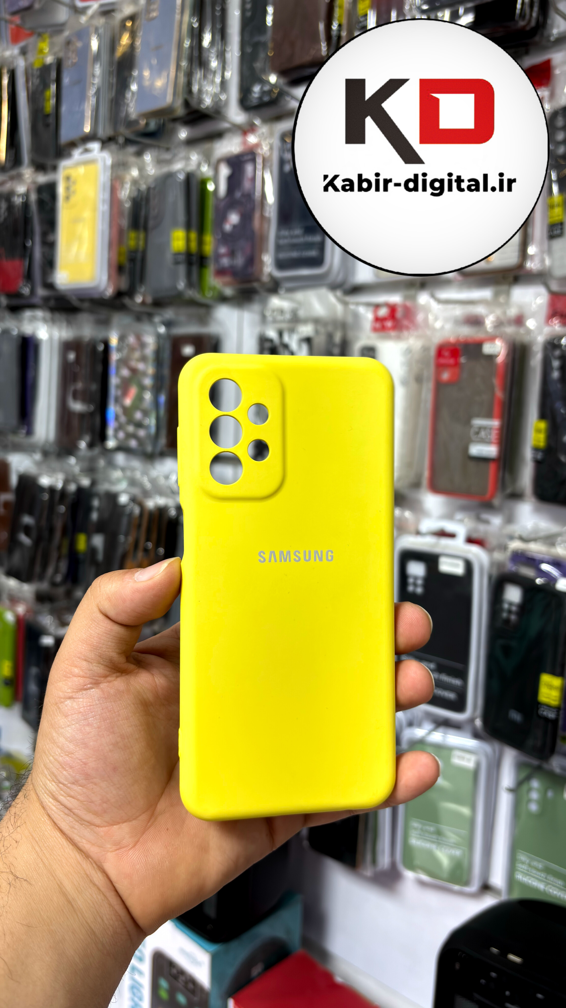 قاب گوشی Galaxy A13 / A23 سامسونگ طرح سیلیکونی اورجینال های کپی درجه یک زیربسته محافظ لنزدار زرد